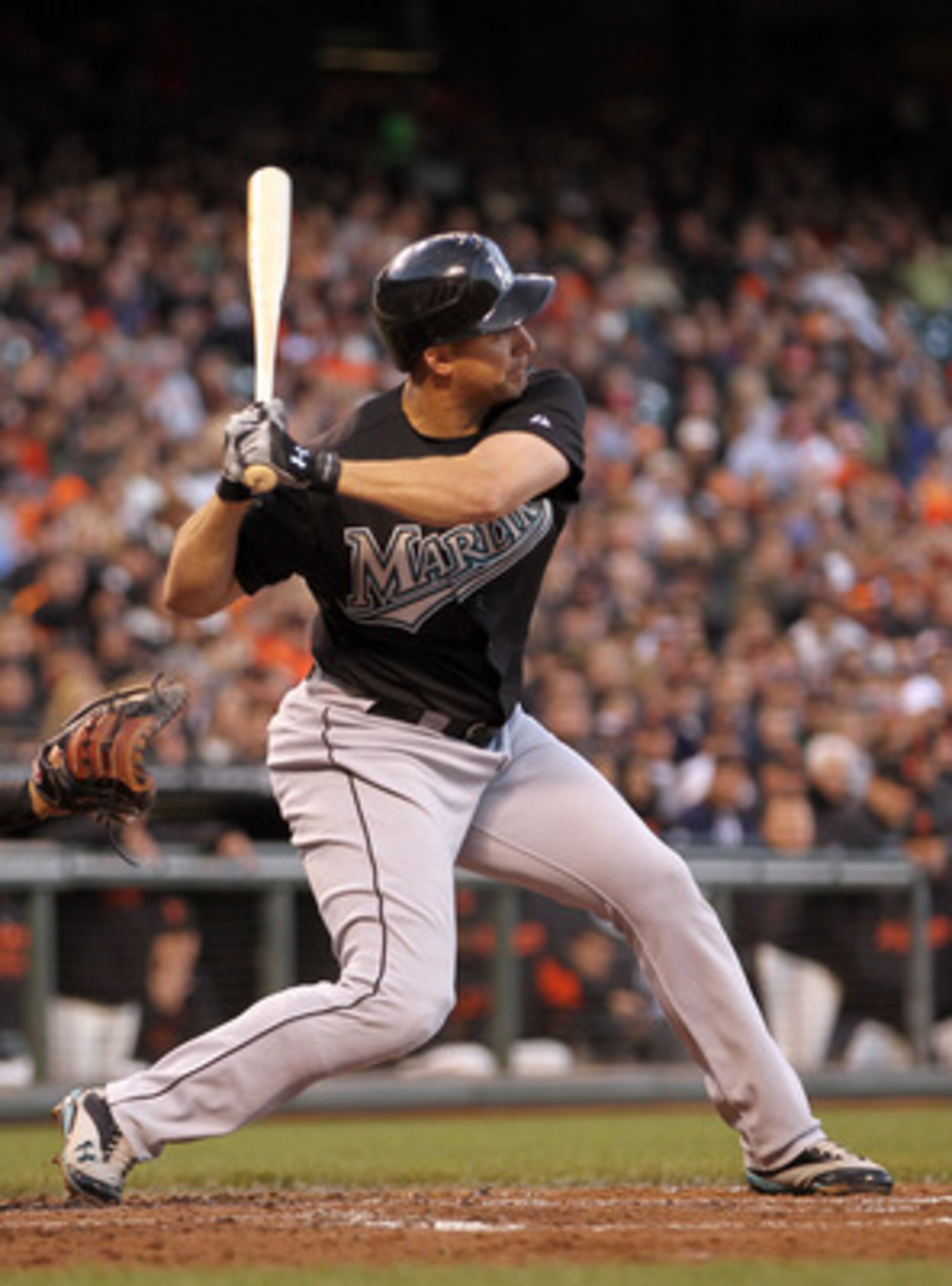 SAN FRANCISCO, CA - MAY 24: Gaby Sanchez #15 of the Florida Marlins bats against the San Francisco Giants at AT&T Park on May 24, 2011 in San Francisco, California. (Photo by Ezra Shaw/Getty Images) SAN FRANCISCO, CA - MAY 24: Gaby Sanchez #15 of the Florida Marlins bats against the San Francisco Giants at AT&T Park on May 24, 2011 in San Francisco, California. (Photo by Ezra Shaw/Getty Images)