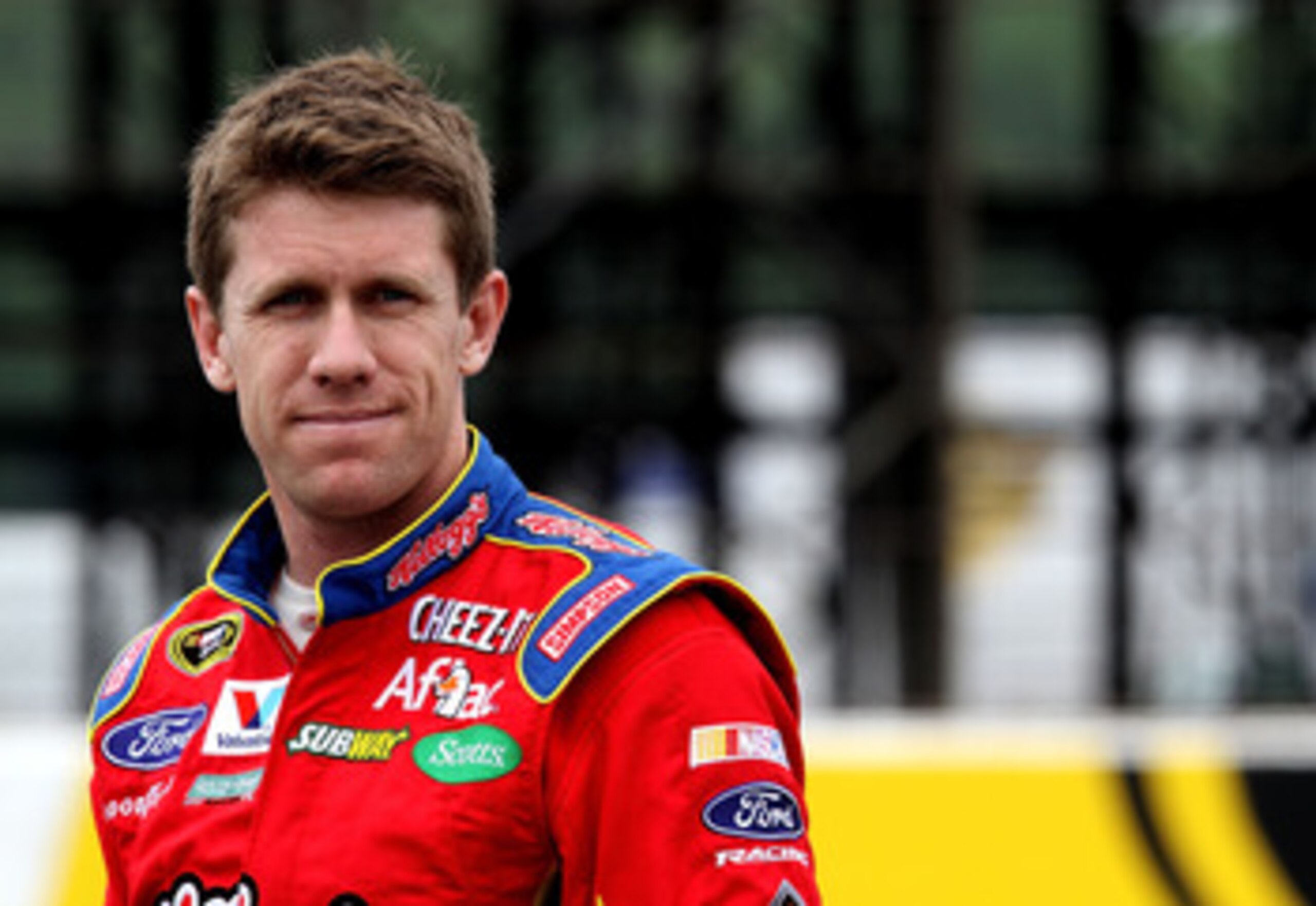 LONG POND, PA - JUNE 11: Carl Edwards, driver of the #99 Kellogg / Cheez-it Ford waits on pit road during qualifying for the NASCAR Sprint Cup Series 5-Hour Energy 500 at Pocono Raceway on June 11, 2011 in Long Pond, Pennsylvania. (Photo by Jerry Markla LONG POND, PA - JUNE 11: Carl Edwards, driver of the #99 Kellogg / Cheez-it Ford waits on pit road during qualifying for the NASCAR Sprint Cup Series 5-Hour Energy 500 at Pocono Raceway on June 11, 2011 in Long Pond, Pennsylvania. (Photo by Jerry Markla