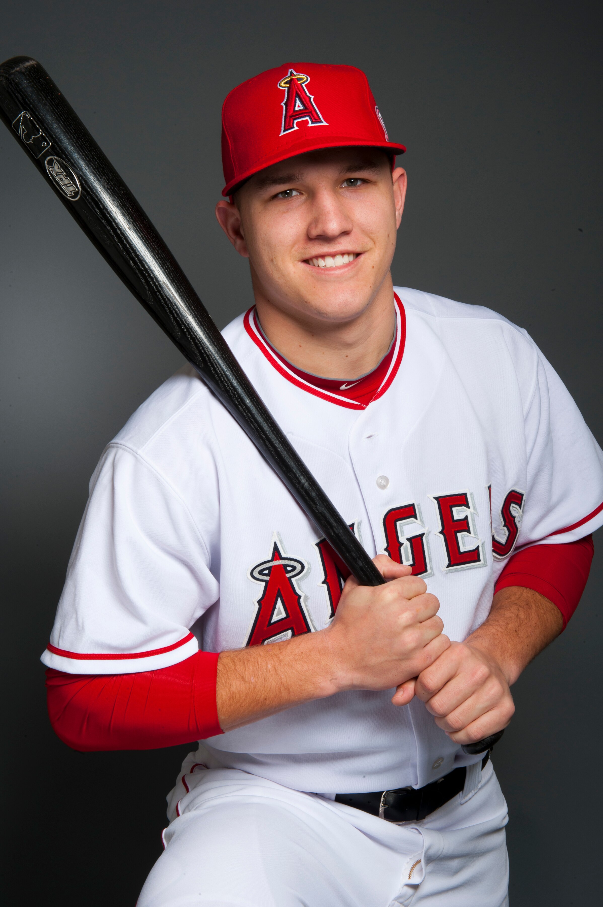TEMPE, AZ - FEBRUARY 21: Mike Trout #90 of the Los Angeles Angels of Anaheim poses during their photo day at Tempe Diablo Stadium on February 21, 2011 in Tempe,Arizona. (Photo by Rob Tringali/Getty Images)