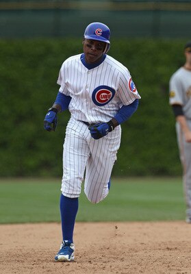 CHICAGO, IL - MAY 27:  Alfonso Soriano #12 of the Chicago Cubs runs the bases after hitting a two-run home run in the bottom of the 9th inning against the Pittsburgh Pirates at Wrigley Field on May 27, 2011 in Chicago, Illinois. The Pirates defeated the C