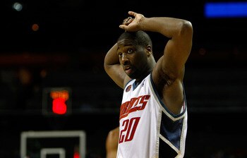 CHARLOTTE, NC - JANUARY 19:  Raymond Felton #20 of the Charlotte Bobcats reacts to being called for a foul during their game against the San Antonio Spurts at Time Warner Cable Arena on January 19, 2009 in Charlotte, North Carolina.  NOTE TO USER: User ex