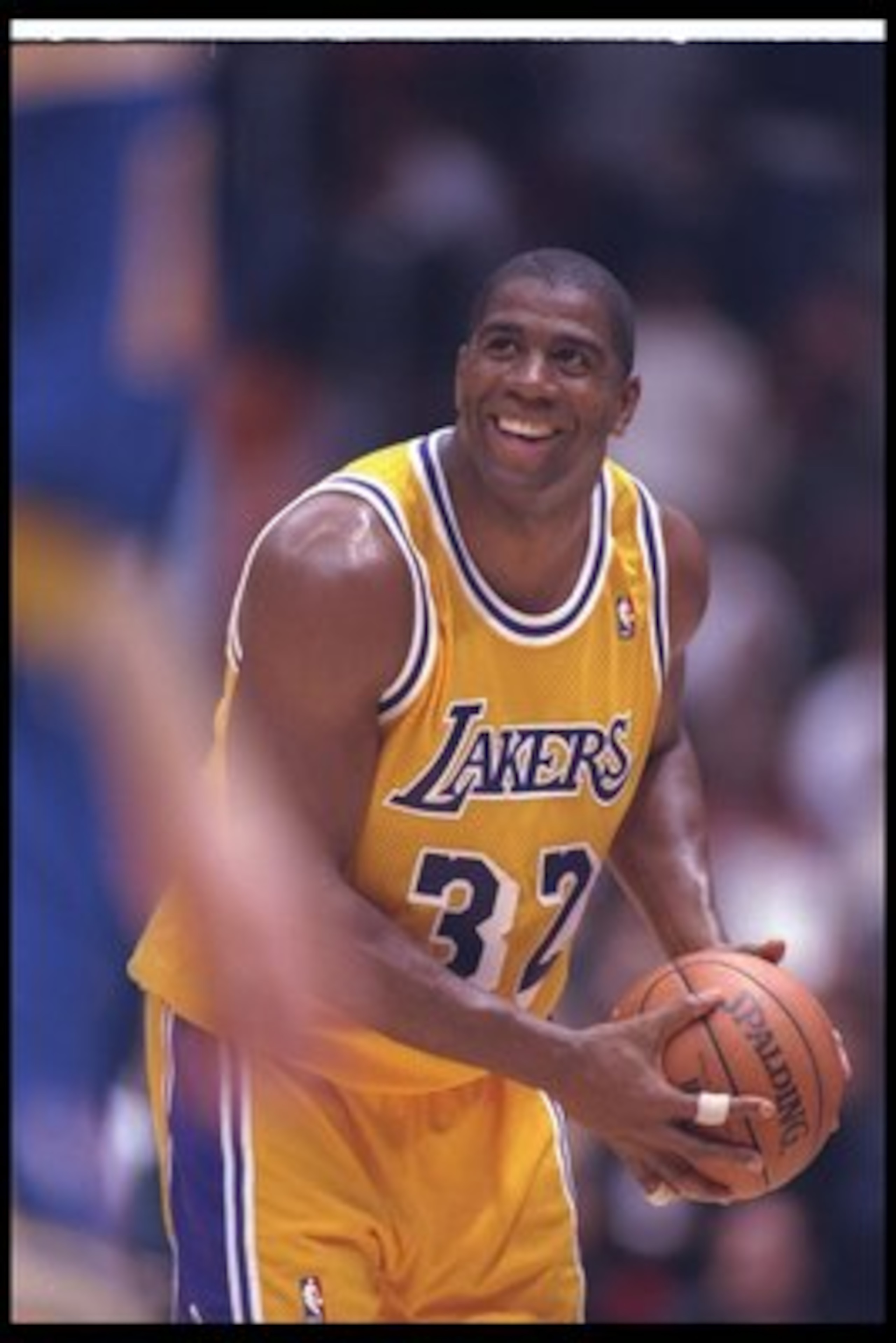 30 Jan 1996: Guard Earvin (Magic) Johnson looks on during a game against the Golden State Warriors at the Great Western Forum in Inglewood, California. The Lakers won the game, 128-118. Mandatory Credit: ALLSPORT USA /Allsport Mandatory Credit: ALLSPOR 30 Jan 1996: Guard Earvin (Magic) Johnson looks on during a game against the Golden State Warriors at the Great Western Forum in Inglewood, California. The Lakers won the game, 128-118. Mandatory Credit: ALLSPORT USA /Allsport Mandatory Credit: ALLSPOR