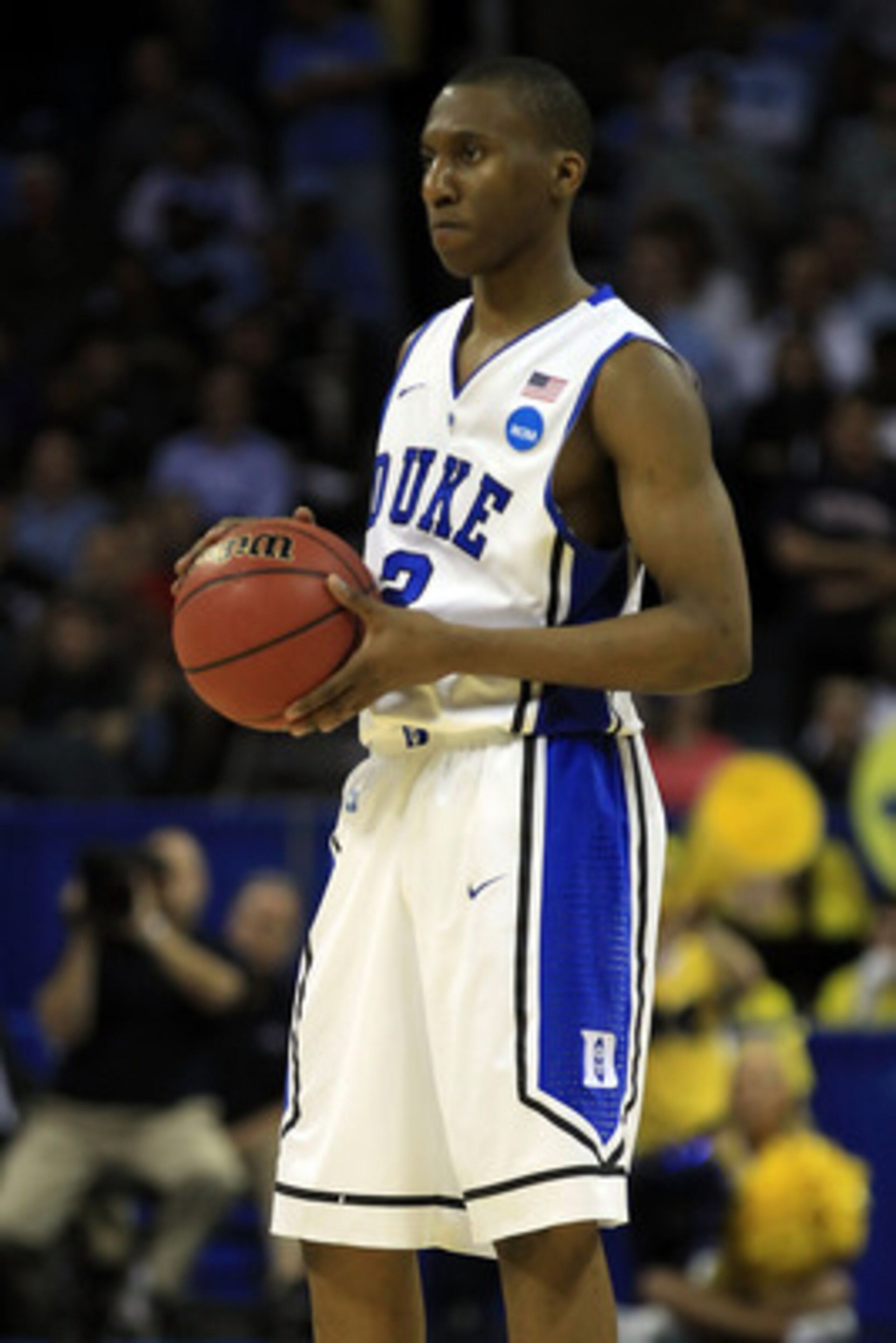 CHARLOTTE, NC - MARCH 20:  Nolan Smith #2 of the Duke Blue Devils with the ball while taking on the Michigan Wolverines during the third round of the 2011 NCAA men's basketball tournament at Time Warner Cable Arena on March 20, 2011 in Charlotte, North Ca