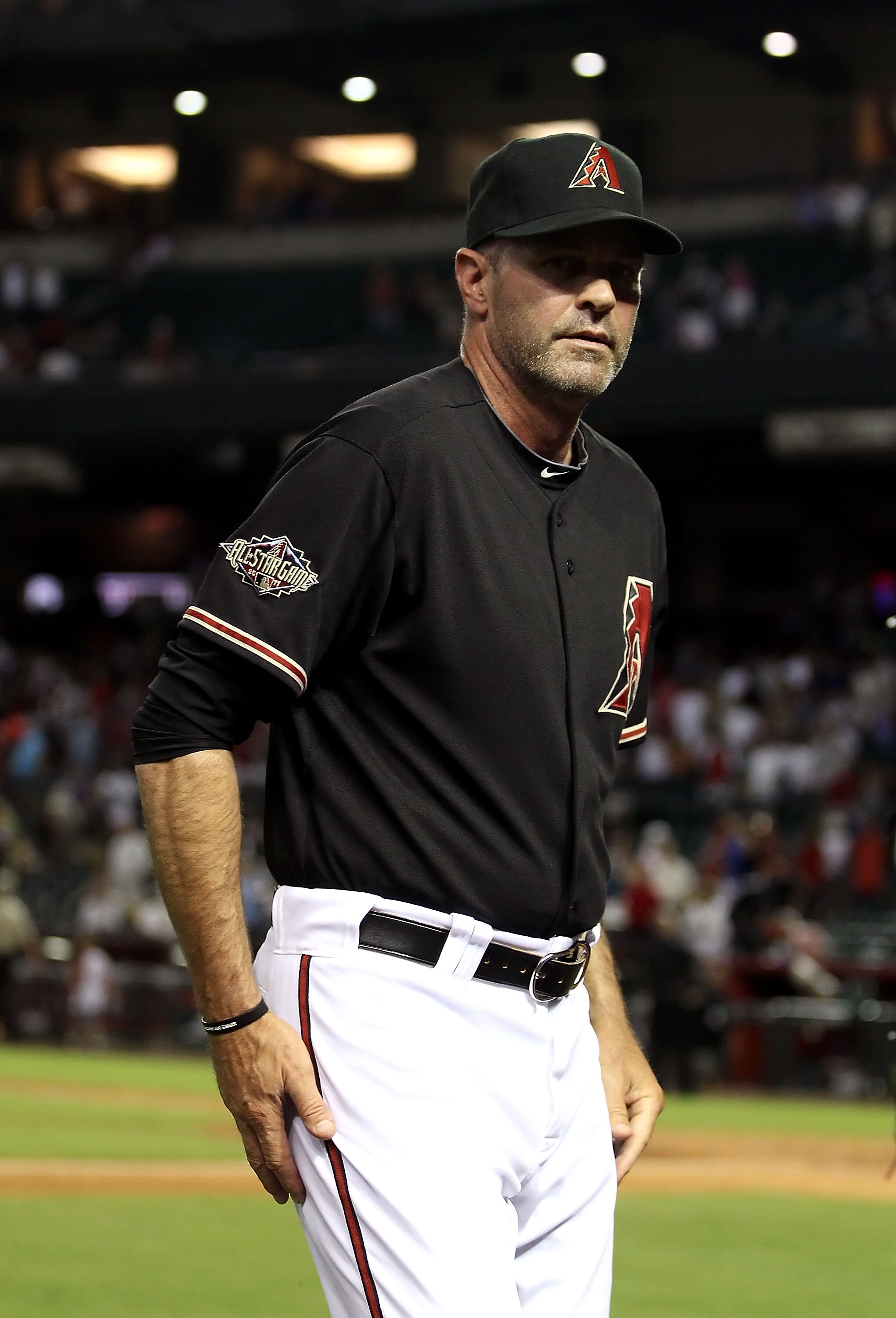 PHOENIX, AZ - JUNE 04:  Manager Kirk Gibson of the Arizona Diamondbacks during the Major League Baseball game against the Washington Nationals at Chase Field on June 4, 2011 in Phoenix, Arizona.   The Diamondbacks defeated the Nationals 2-0.  (Photo by Ch