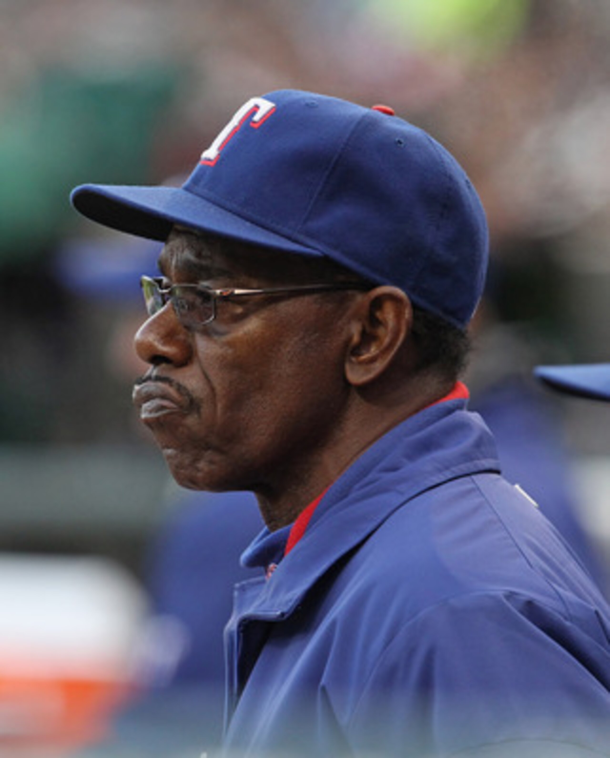 CHICAGO, IL - MAY 17: Manager Ron Washington #38 of the Texas Rangers watches as his team takes on the Chicago White Sox at U.S. Cellular Field on May 17, 2011 in Chicago, Illinois. The White Sox defeated the Rangers 4-3. (Photo by Jonathan Daniel/Getty I