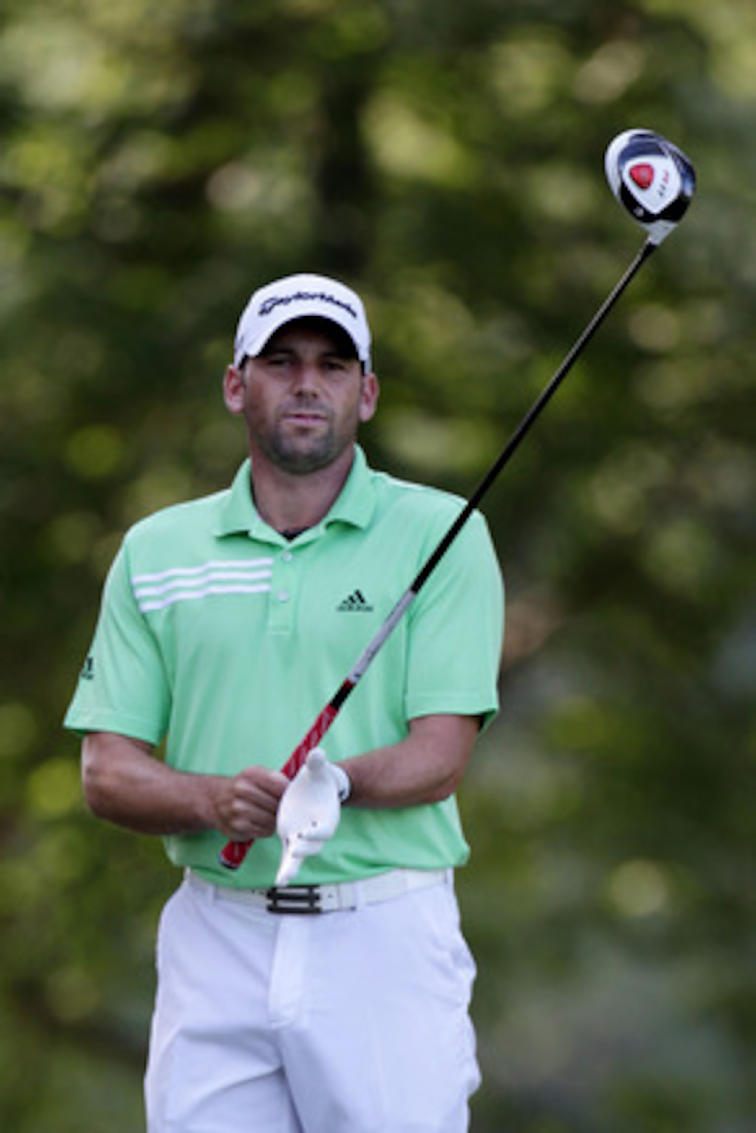 BETHESDA, MD - JUNE 14:  Sergio Garcia of Spain waits to play a shot during a practice round prior to the start of the 111th U.S. Open at Congressional Country Club on June 14, 2011 in Bethesda, Maryland.  (Photo by Ross Kinnaird/Getty Images)