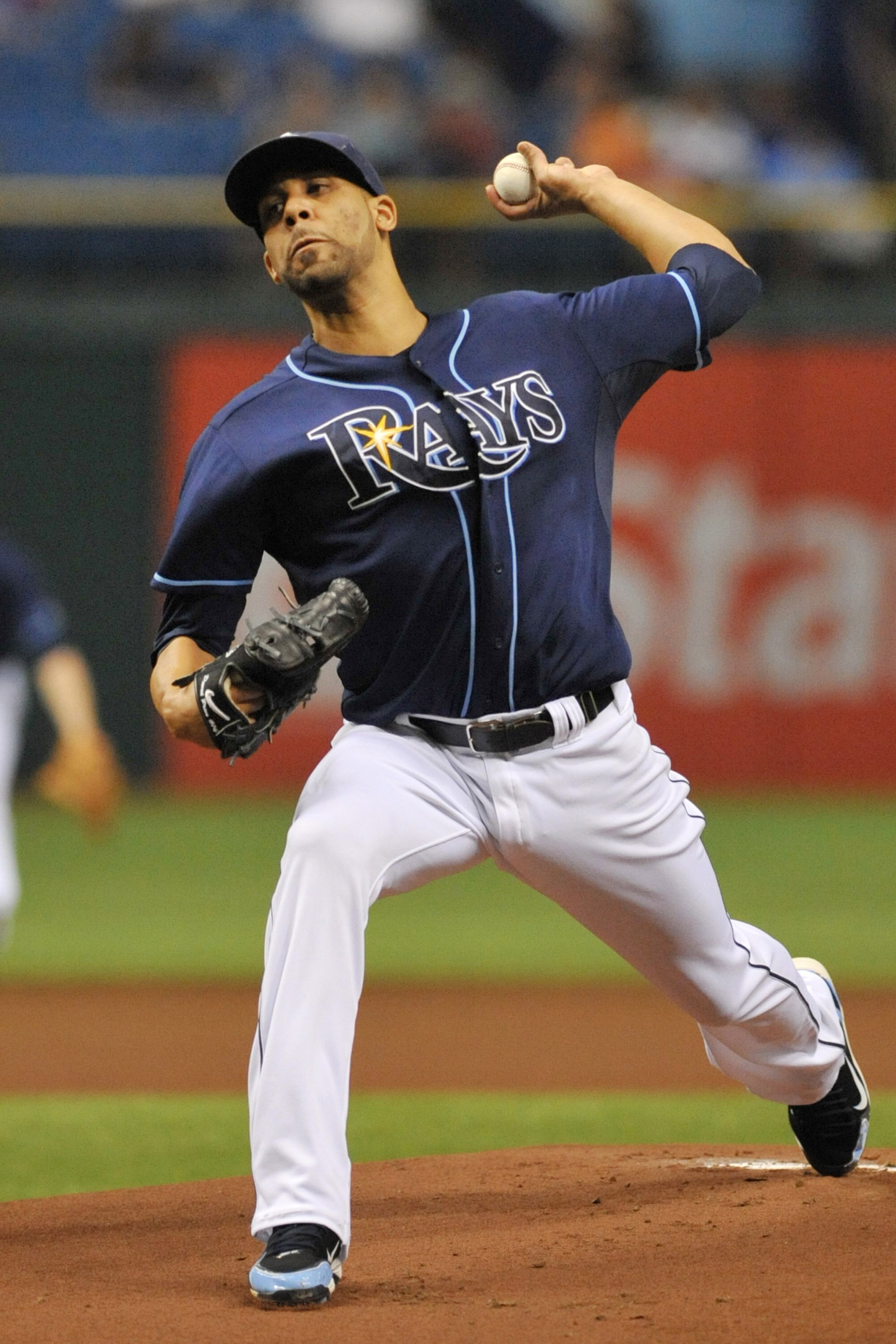 ST. PETERSBURG, FL - JUNE 1:  Pitcher David Price #14 of the Tampa Bay Rays starts against the Texas Rangers June 1, 2011 at Tropicana Field in St. Petersburg, Florida.  (Photo by Al Messerschmidt/Getty Images)