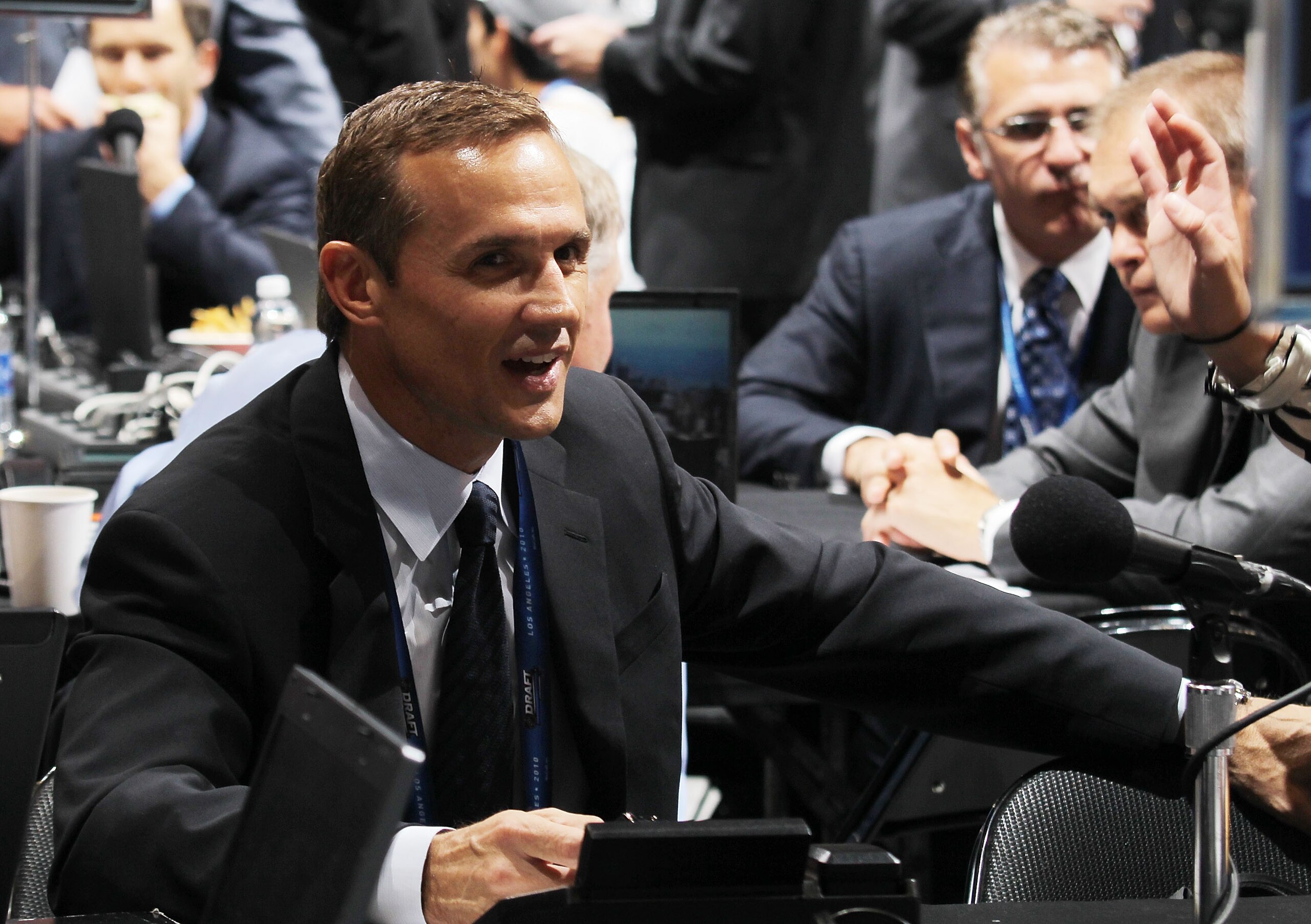 LOS ANGELES, CA - JUNE 25: Steve Yzerman of teh Tampa Bay Lightning works the draft floor during the 2010 NHL Entry Draft at Staples Center on June 25, 2010 in Los Angeles, California. (Photo by Bruce Bennett/Getty Images) LOS ANGELES, CA - JUNE 25: Steve Yzerman of teh Tampa Bay Lightning works the draft floor during the 2010 NHL Entry Draft at Staples Center on June 25, 2010 in Los Angeles, California. (Photo by Bruce Bennett/Getty Images)