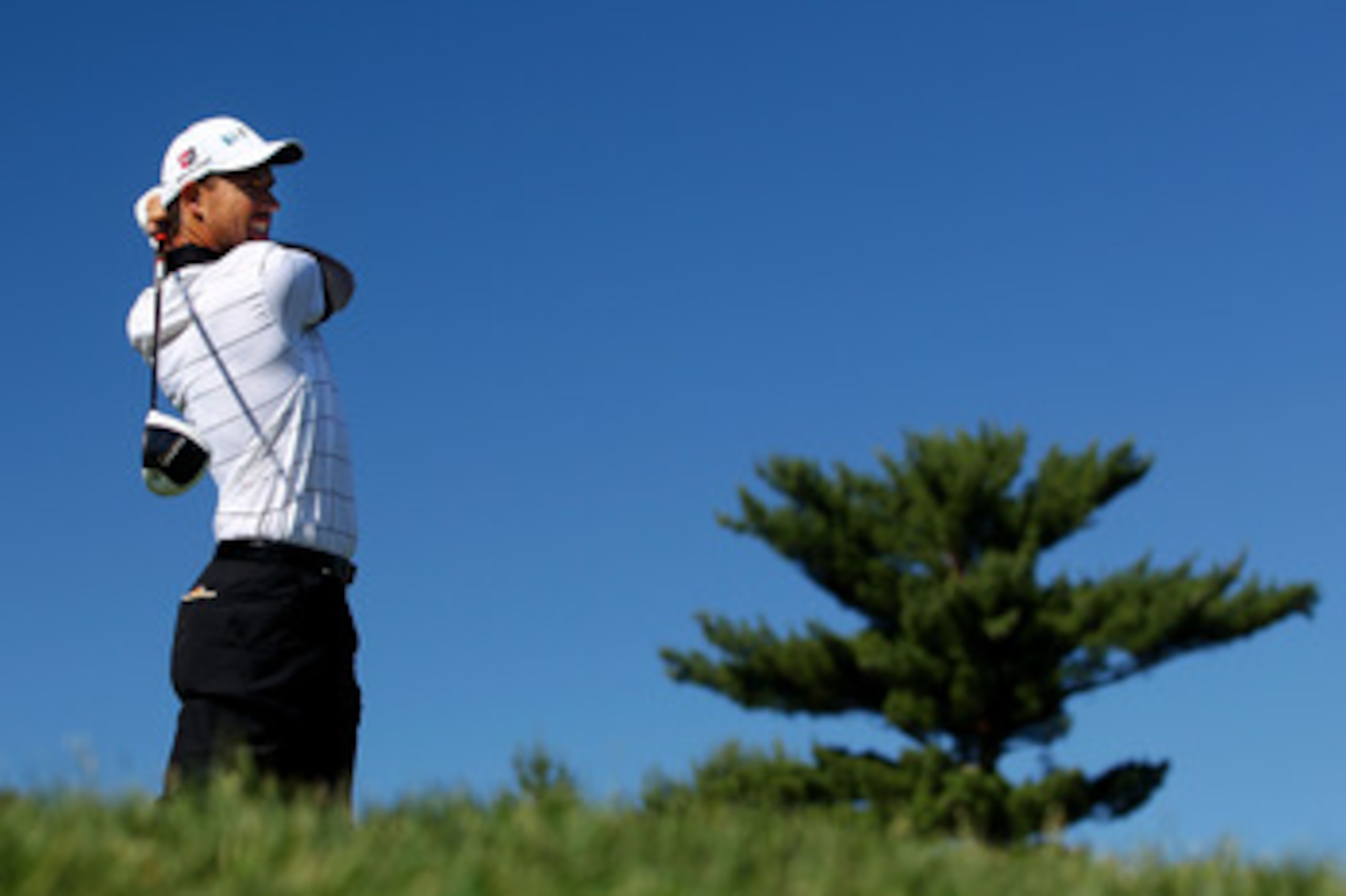 BETHESDA, MD - JUNE 15: Padraig Harrington of Ireland hits a tee shot during a practice round prior to the start of the 111th U.S. Open at Congressional Country Club on June 15, 2011 in Bethesda, Maryland. (Photo by Andrew Redington/Getty Images) BETHESDA, MD - JUNE 15: Padraig Harrington of Ireland hits a tee shot during a practice round prior to the start of the 111th U.S. Open at Congressional Country Club on June 15, 2011 in Bethesda, Maryland. (Photo by Andrew Redington/Getty Images)