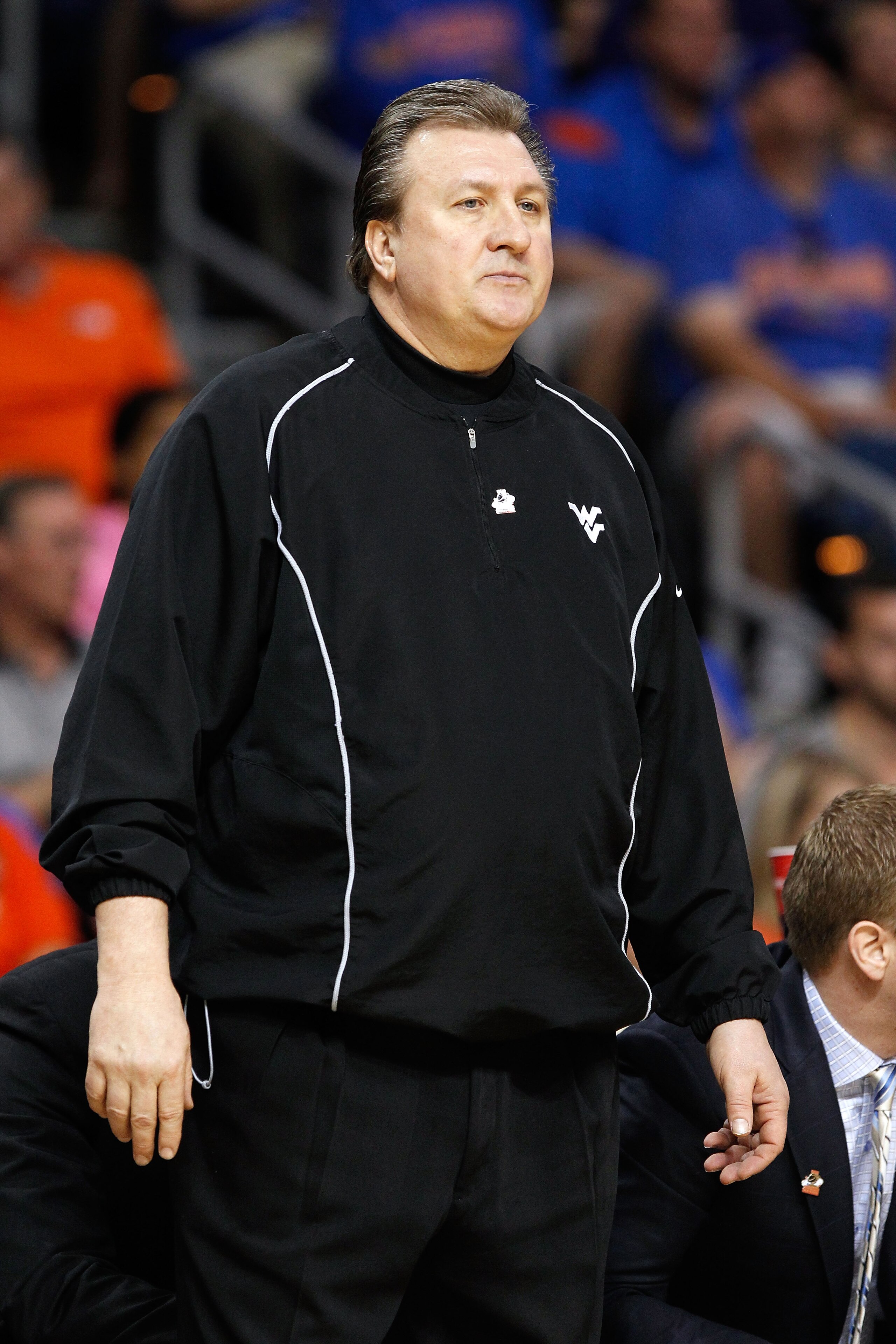 TAMPA, FL - MARCH 19: Head coach Bob Huggins of the West Virginia Mountaineers looks on against the Kentucky Wildcats during the third round of the 2011 NCAA men's basketball tournament at St. Pete Times Forum on March 19, 2011 in Tampa, Florida. Kentuck TAMPA, FL - MARCH 19: Head coach Bob Huggins of the West Virginia Mountaineers looks on against the Kentucky Wildcats during the third round of the 2011 NCAA men's basketball tournament at St. Pete Times Forum on March 19, 2011 in Tampa, Florida. Kentuck