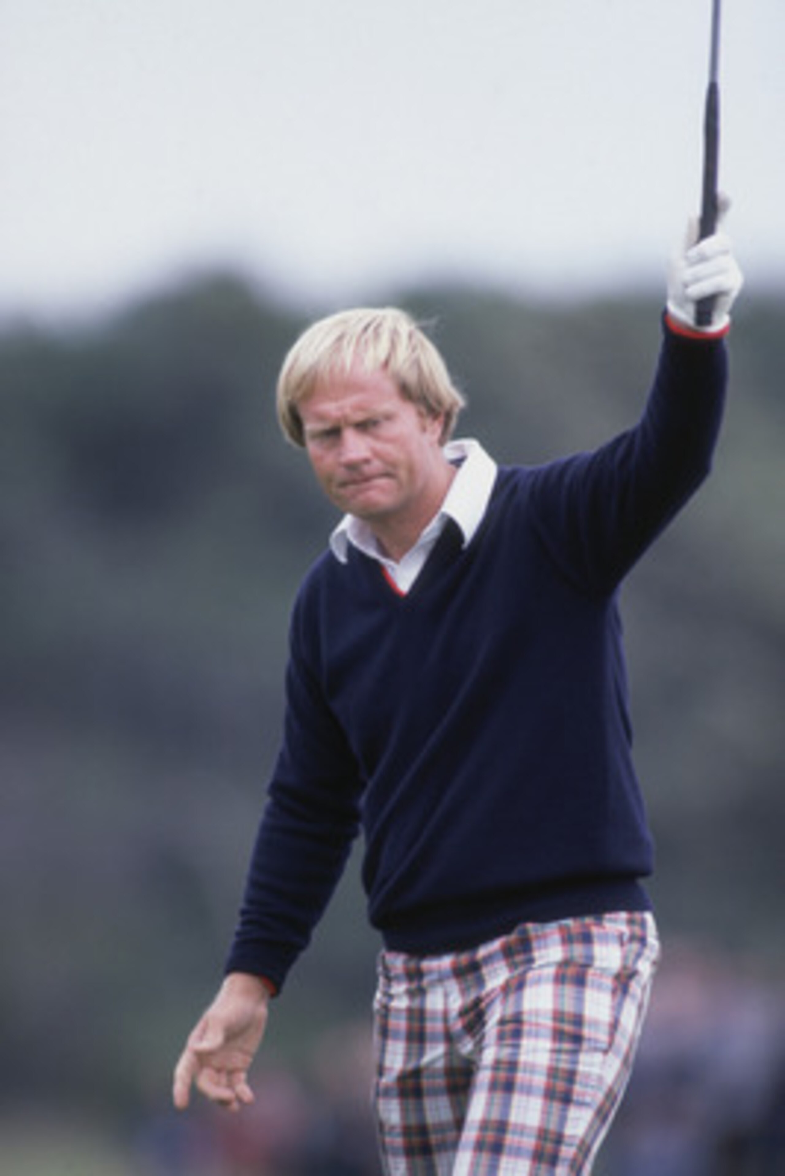 American golfer Jack Nicklaus during the British Open at Muirfield Golf Club in Scotland, 1980. (Photo by Getty Images)