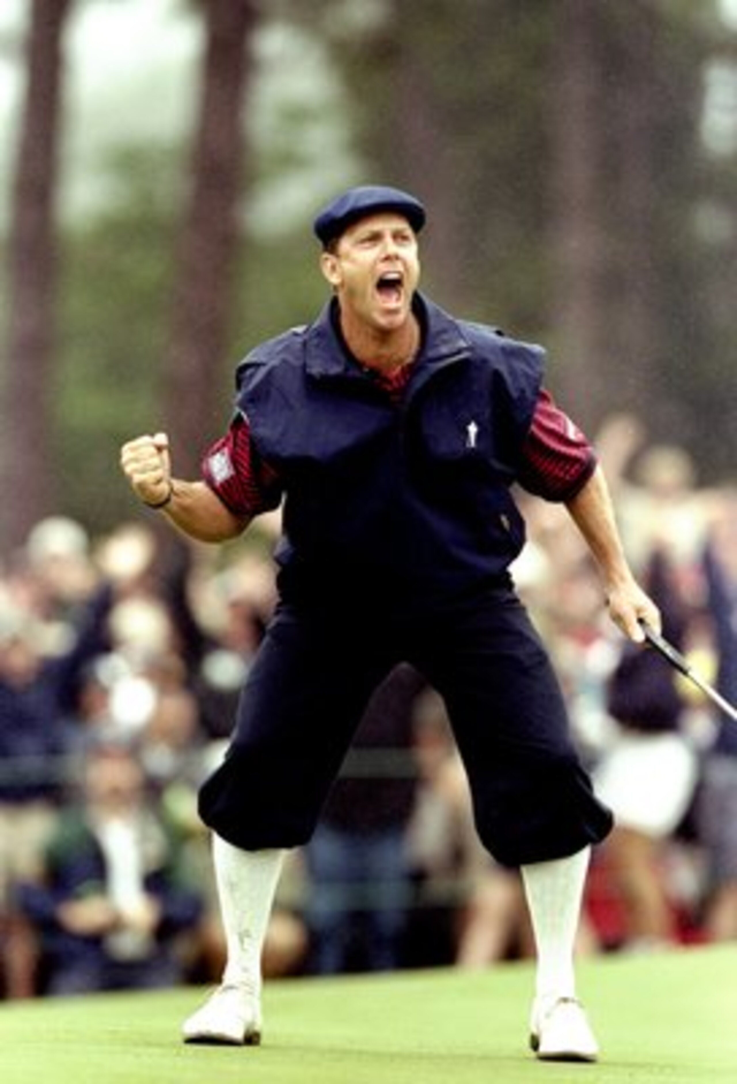 20 Jun 1999:  Payne Stewart of the United States celebrates victory during the last day of the 1999 US Open played on the number two course at Pinehurst in North Carolina, USA. \ Mandatory Credit: David Cannon /Allsport