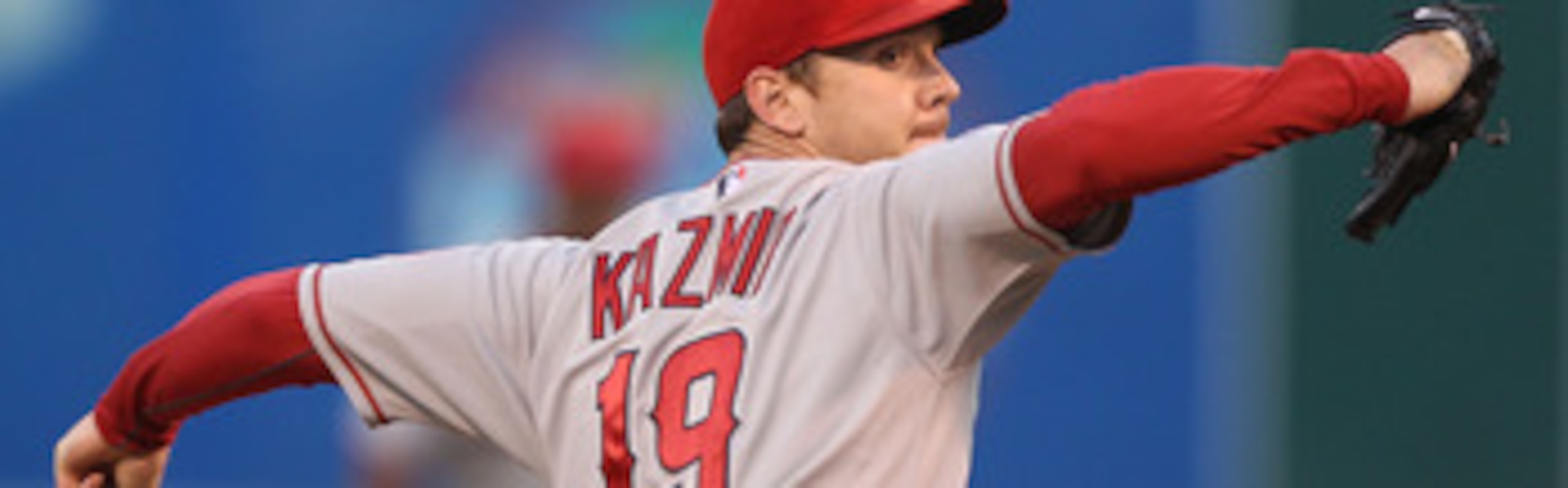 OAKLAND, CA - SEPTEMBER 03:  Scott Kazmir #19 of the Los Angeles Angels of Anaheim pitches against the Oakland Athletics during a Major League Baseball game at the Oakland-Alameda County Coliseum on September 3, 2010 in Oakland, California.  (Photo by Jed