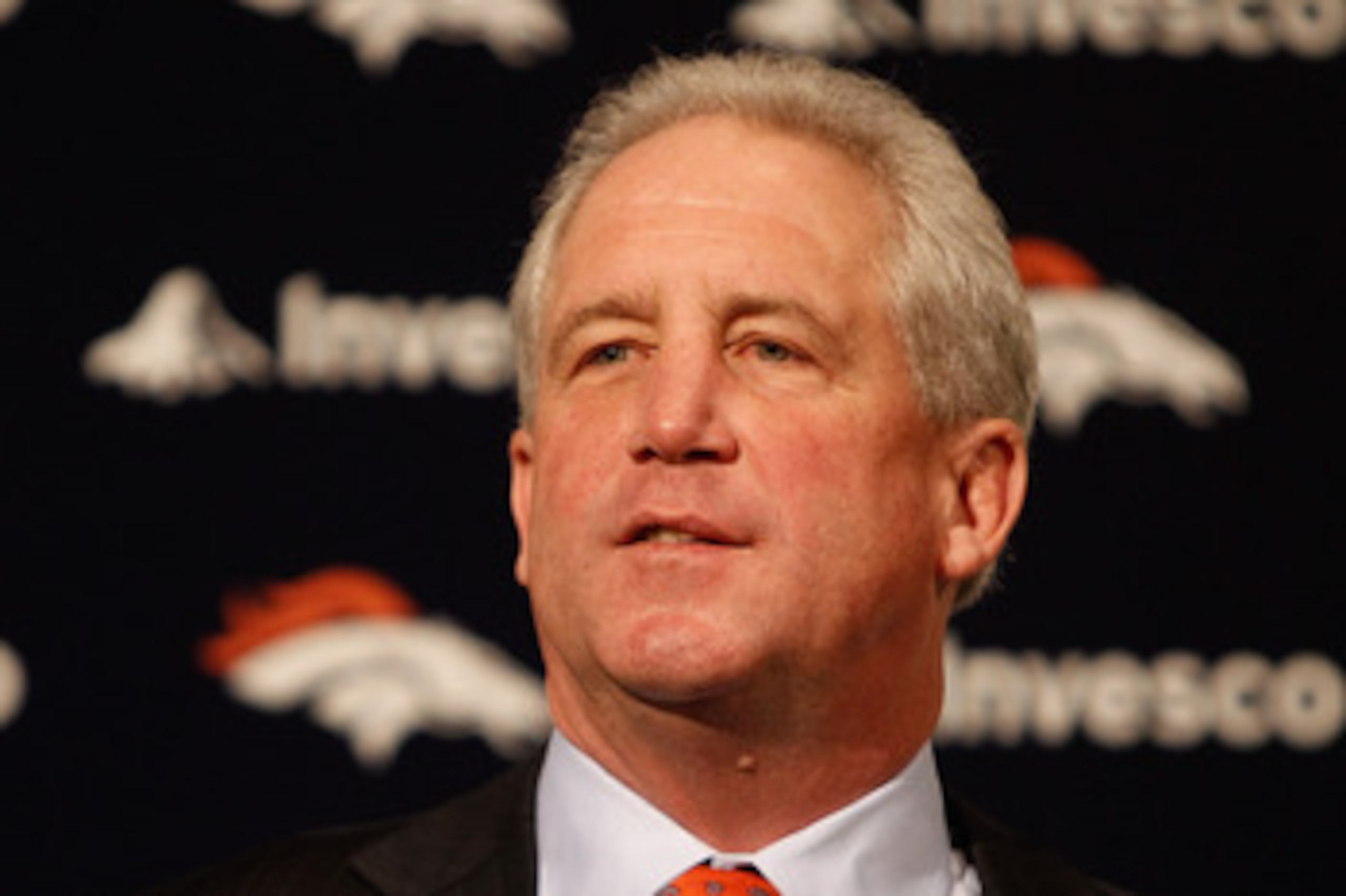 ENGLEWOOD, CO - JANUARY 14: Denver Broncos head coach 108027723addresses the media at Dove Valley on January 14, 2011 in Englewood, Colorado. Fox was named the 14th head coach in Broncos history yesterday after spending the last nine seasons as head coac ENGLEWOOD, CO - JANUARY 14: Denver Broncos head coach 108027723addresses the media at Dove Valley on January 14, 2011 in Englewood, Colorado. Fox was named the 14th head coach in Broncos history yesterday after spending the last nine seasons as head coac
