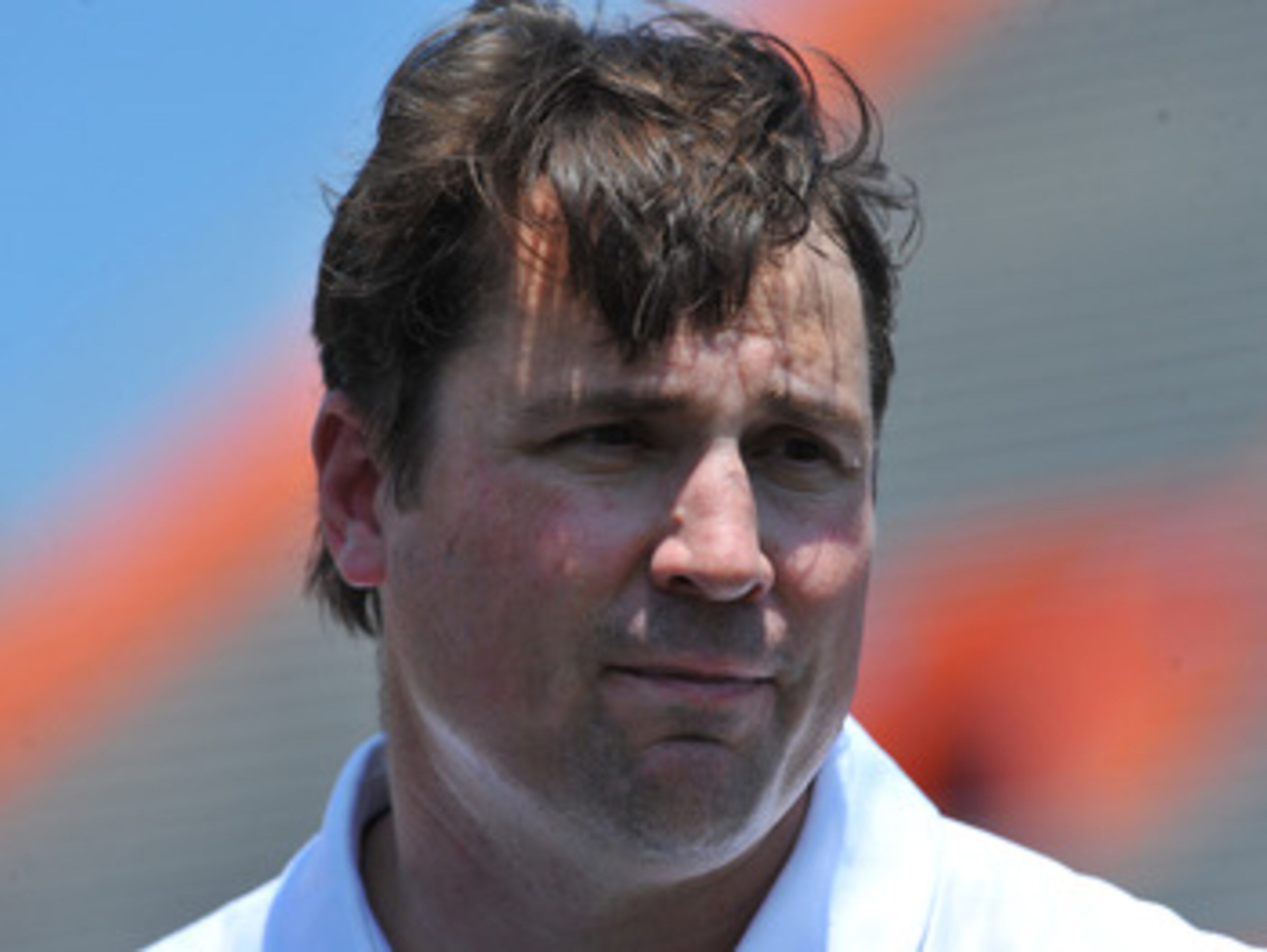 GAINESVILLE, FL - APRIL 9:  Coach Will Muschamp of the Florida Gators talks to reporters after the Orange and Blue spring football game April 9, 2011 at Ben Hill Griffin Stadium in Gainesville, Florida.  (Photo by Al Messerschmidt/Getty Images)