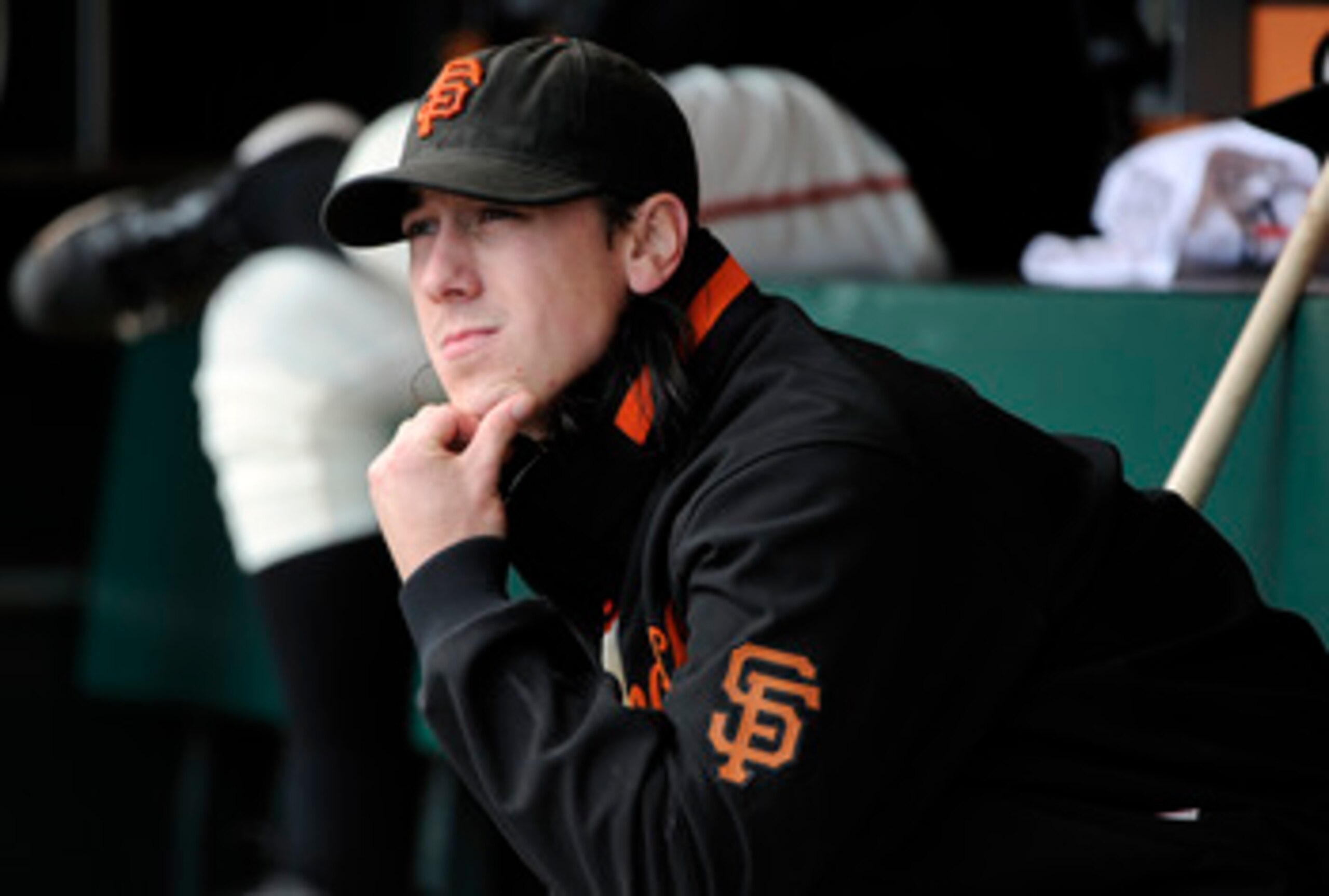SAN FRANCISCO, CA - JUNE 11: Tim Lincecum #55 of the San Francisco Giants sits in the dugout looking up at the score board after being taken out down 6 to 0 against the Cincinnati Reds in the fifth inning during a MLB baseball game June 11, 2011 at AT&T P SAN FRANCISCO, CA - JUNE 11: Tim Lincecum #55 of the San Francisco Giants sits in the dugout looking up at the score board after being taken out down 6 to 0 against the Cincinnati Reds in the fifth inning during a MLB baseball game June 11, 2011 at AT&T P