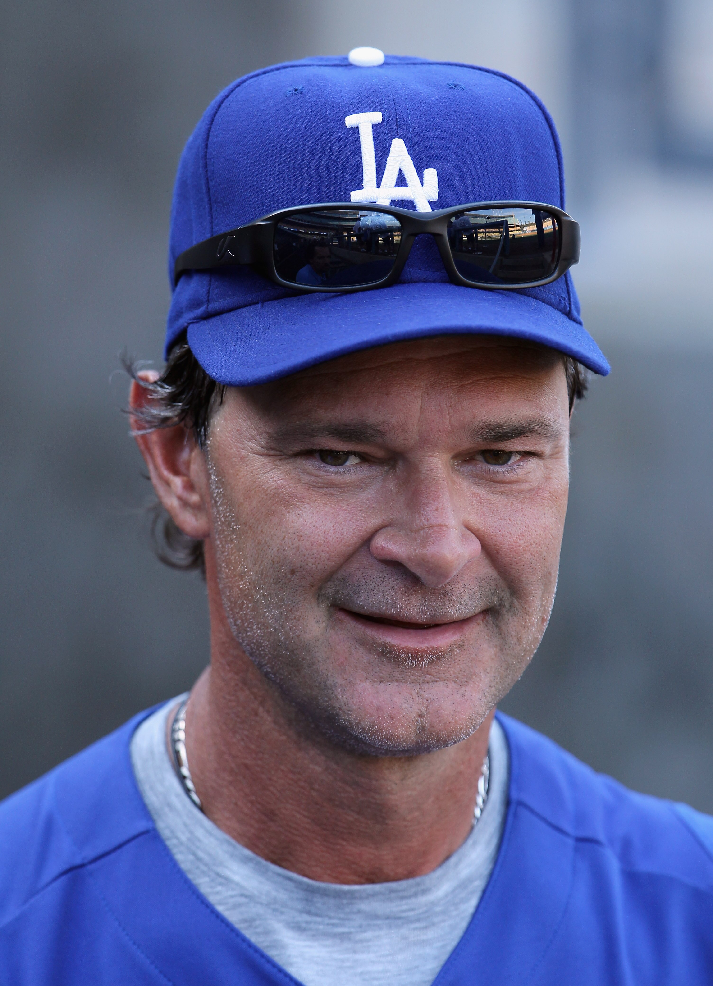 LOS ANGELES, CA - APRIL 16:  Los Angeles Dodgers manager Don Mattingly looks on prior to the start of the game against the St Louis Cardinals at Dodger Stadium on April 16, 2011 in Los Angeles, California.  (Photo by Jeff Gross/Getty Images)
