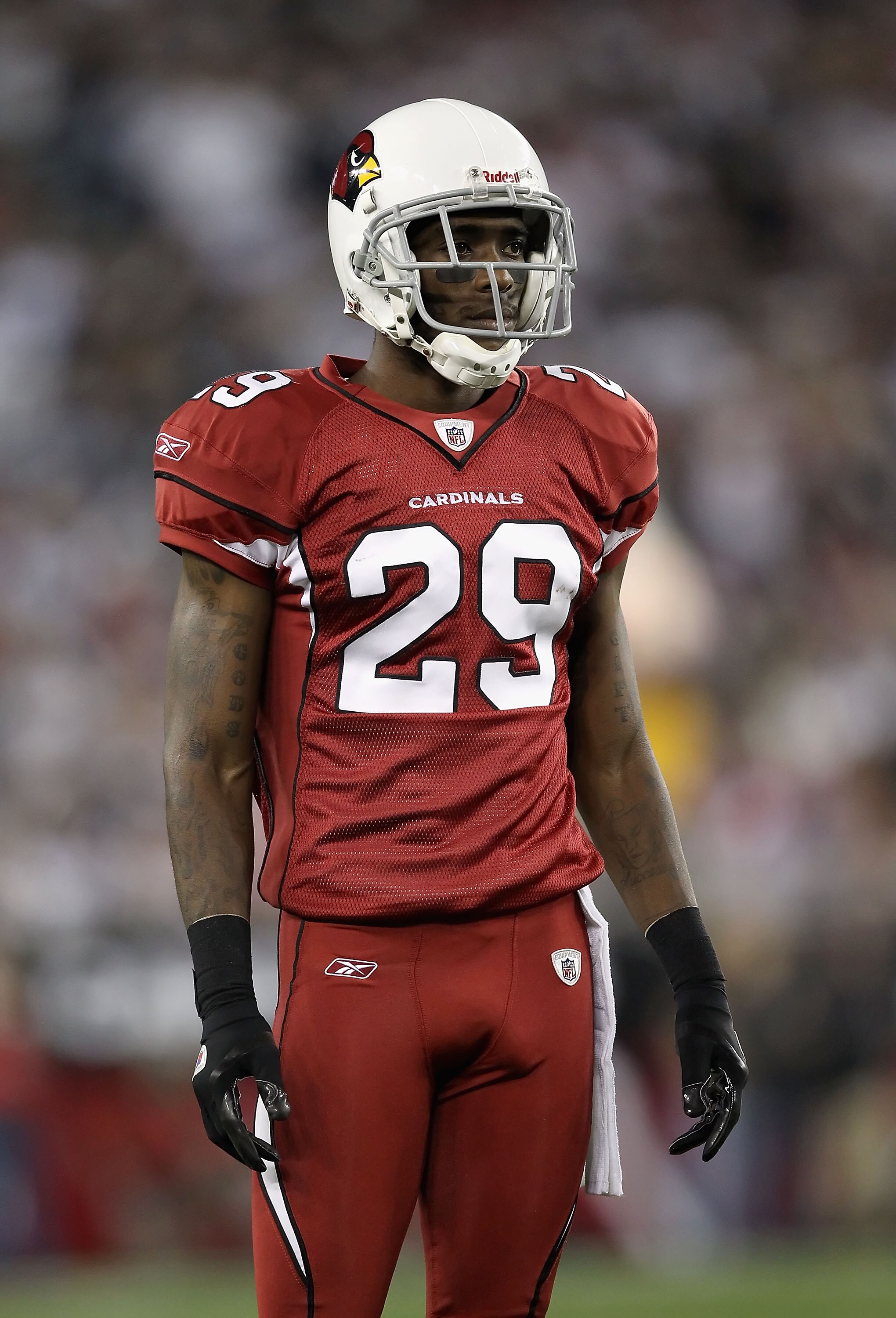 GLENDALE, AZ - DECEMBER 25:  Cornerback Dominique Rodgers-Cromartie #29 of the Arizona Cardinals during the NFL game against the Dallas Cowboys at the University of Phoenix Stadium on December 25, 2010 in Glendale, Arizona. The Cardinals defeated the Cowb