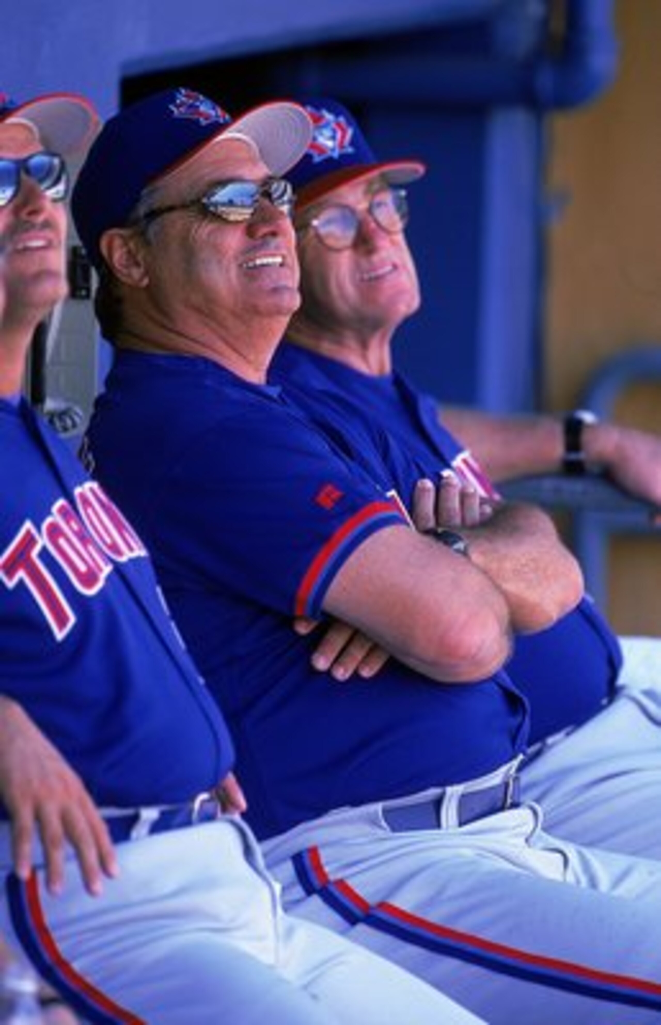25 Jul 1999: Manager Jim Fregosi #11 of the Toronto Blue Jays looks on from the dug-out during the game against the Chicago White Sox at Comiskey Park in Chicago, Illinois. The Blue Jays defeated the White Sox 11-3. Mandatory Credit: Jonathan Daniel  /All