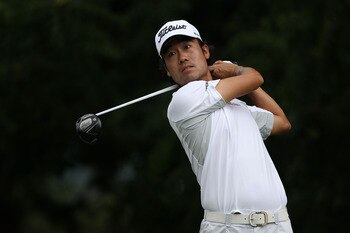 BETHESDA, MD - JUNE 16:  Kevin Na watches a shot during the first round of the 111th U.S. Open at Congressional Country Club on June 16, 2011 in Bethesda, Maryland.  (Photo by Andrew Redington/Getty Images)
