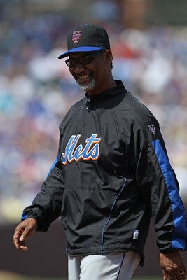 CHICAGO - SEPTEMBER 05: Manager Jerry Manuel #53 of the New York Mets walks back to the dugout during a game against the Chicago Cubs at Wrigley Field on September 5, 2010 in Chicago, Illinois. The Mets defeated the Cubs 18-5. (Photo by Jonathan Daniel/Ge