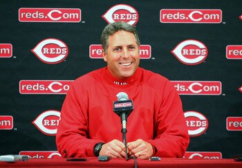 GOODYEAR, AZ - FEBRUARY 22: Pitching coach Bryan Price of the Cincinnati Reds speaks with the media during a press conference at the Cincinnati Reds Development Complex on February 22, 2010 in Goodyear, Arizona. (Photo by Hunter Martin/Getty Images)