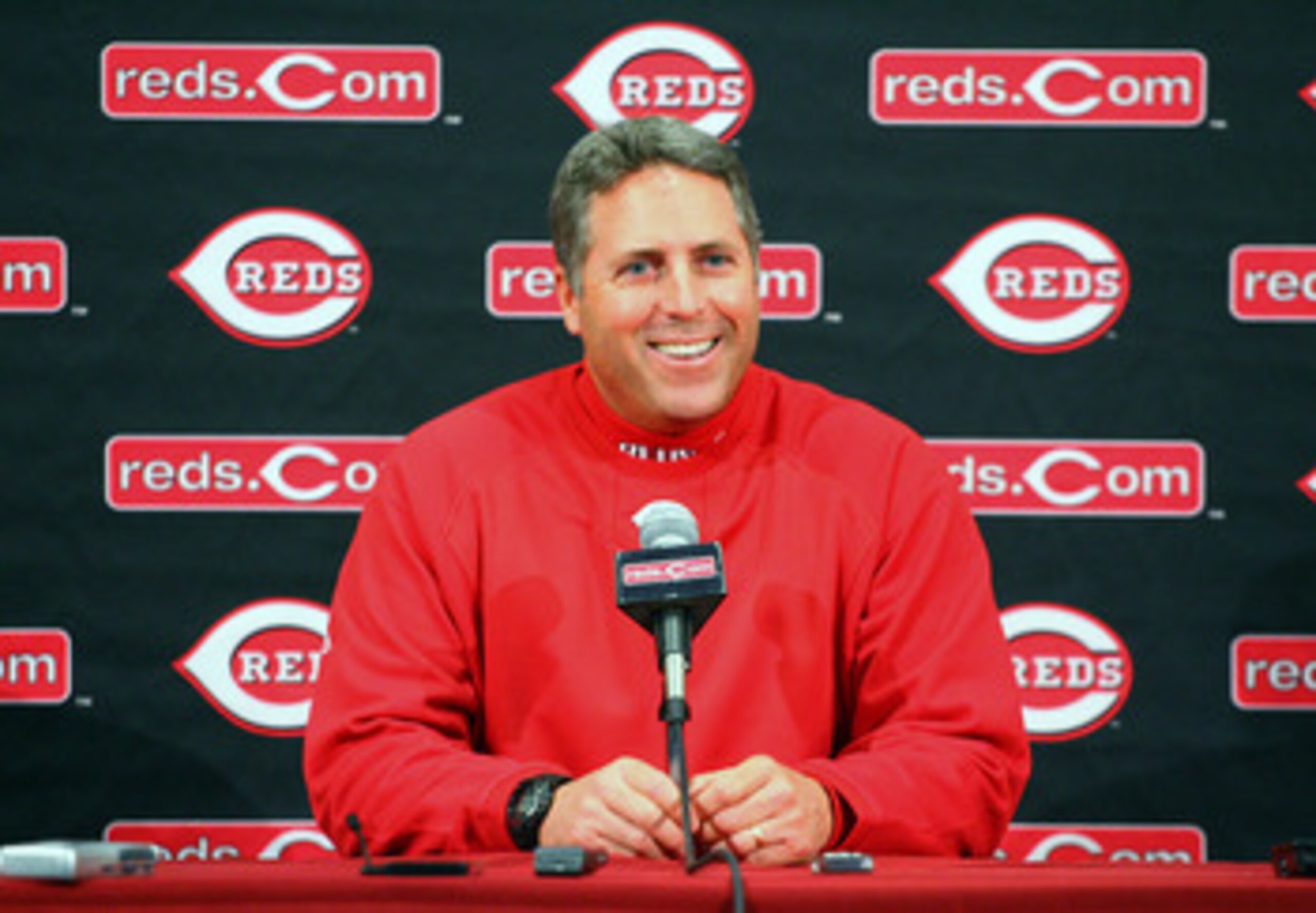 GOODYEAR, AZ - FEBRUARY 22: Pitching coach Bryan Price of the Cincinnati Reds speaks with the media during a press conference at the Cincinnati Reds Development Complex on February 22, 2010 in Goodyear, Arizona. (Photo by Hunter Martin/Getty Images)