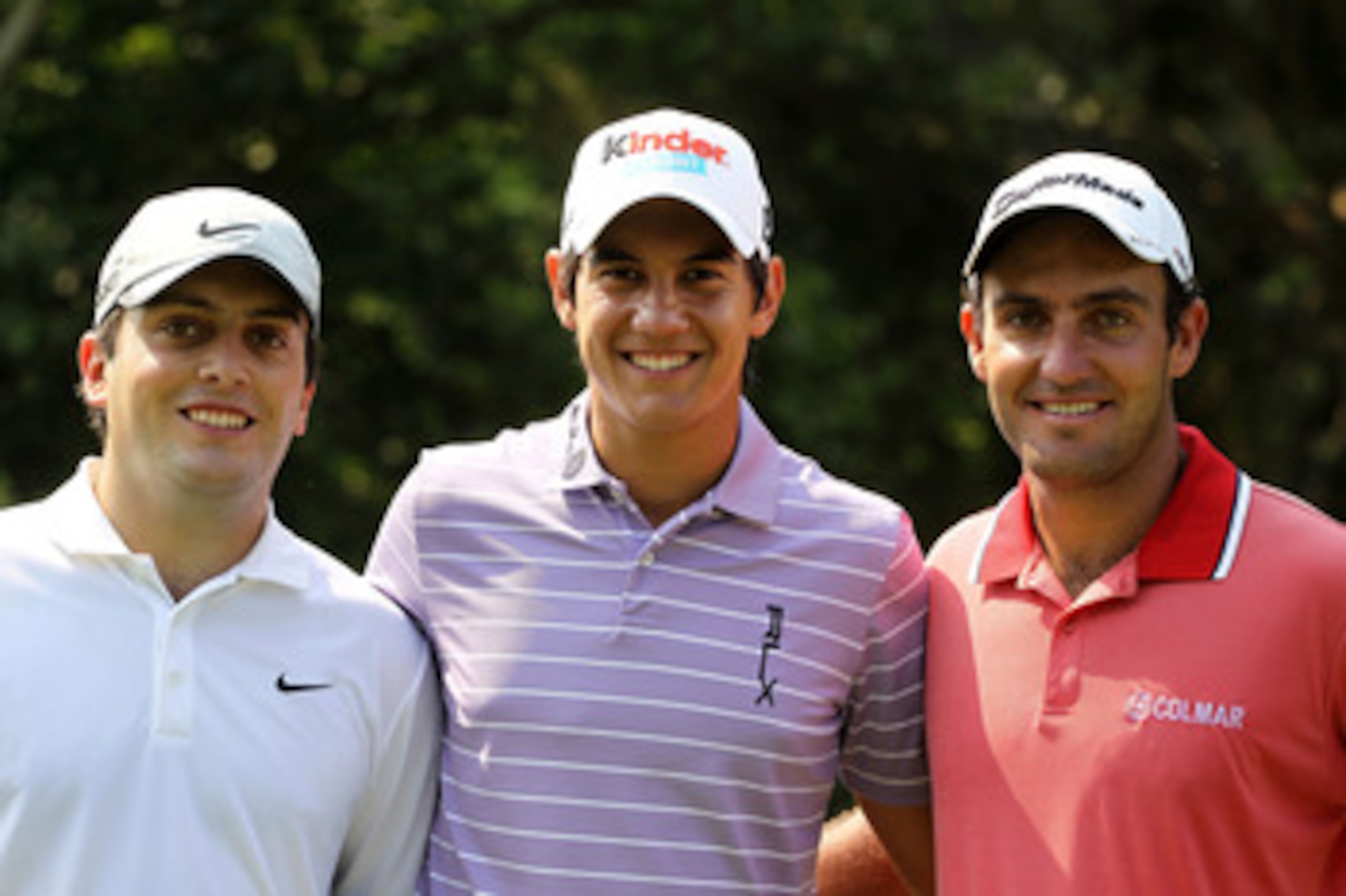 PONTE VEDRA BEACH, FL - MAY 10: (L-R) Francesco Molinari of Italy, Matteo Manassero of Italy and Edoardo Molinari of Italy smile together during a practice round prior to the start of THE PLAYERS Championship held at THE PLAYERS Stadium course at TPC Saw PONTE VEDRA BEACH, FL - MAY 10: (L-R) Francesco Molinari of Italy, Matteo Manassero of Italy and Edoardo Molinari of Italy smile together during a practice round prior to the start of THE PLAYERS Championship held at THE PLAYERS Stadium course at TPC Saw