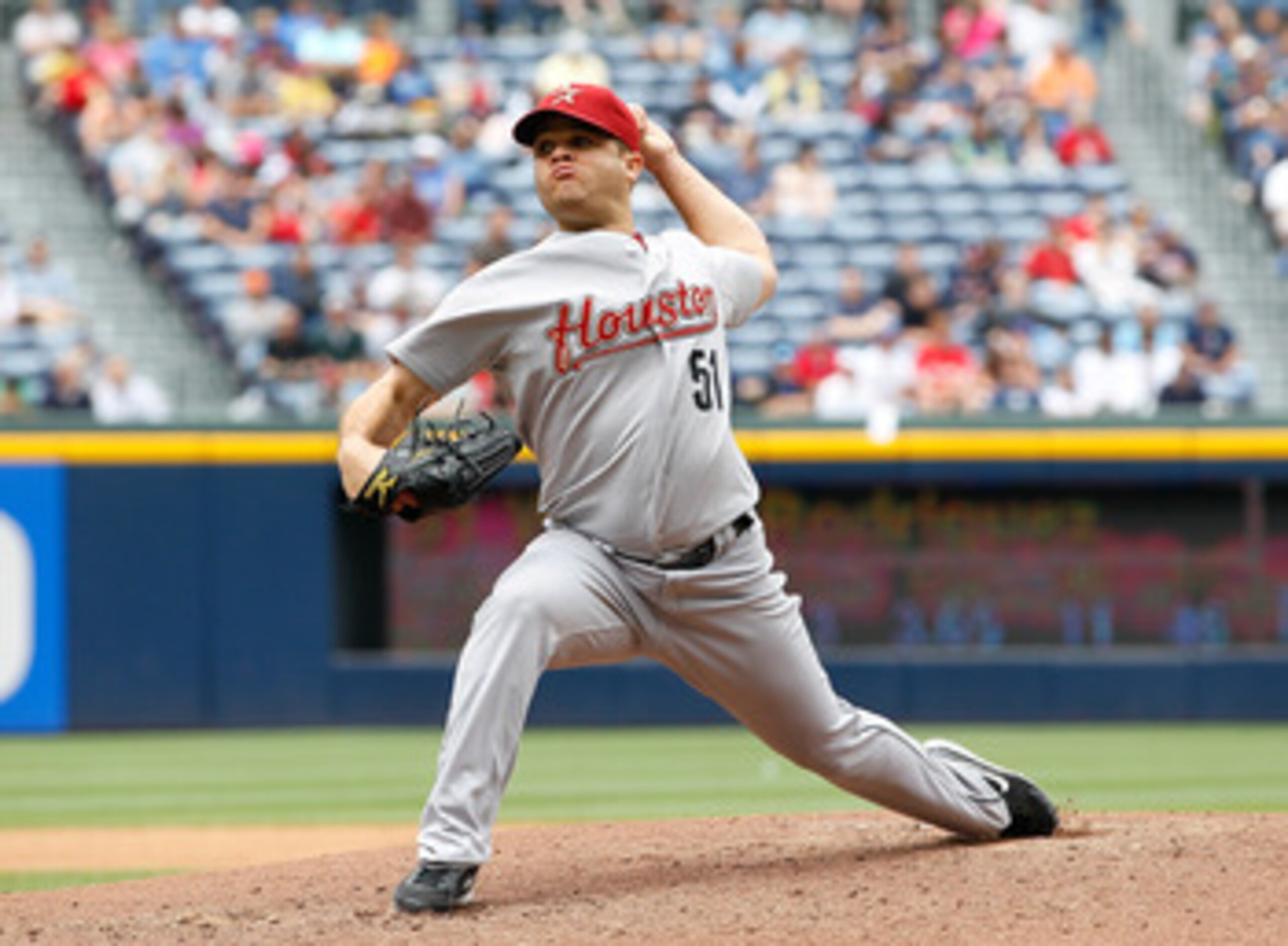 ATLANTA, GA - MAY 17:  Wandy Rodriguez #51 of the Houston Astros against the Atlanta Braves at Turner Field on May 17, 2011 in Atlanta, Georgia.  (Photo by Kevin C. Cox/Getty Images)