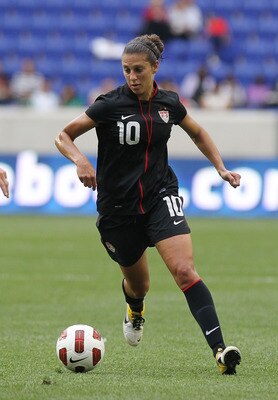 HARRISON, NJ - JUNE 05: Carli Lloyd #10 of the United States against Mexico during their International Friendly at Red Bull Arena on June 5, 2011 in Harrison, New Jersey.  (Photo by Nick Laham/Getty Images)