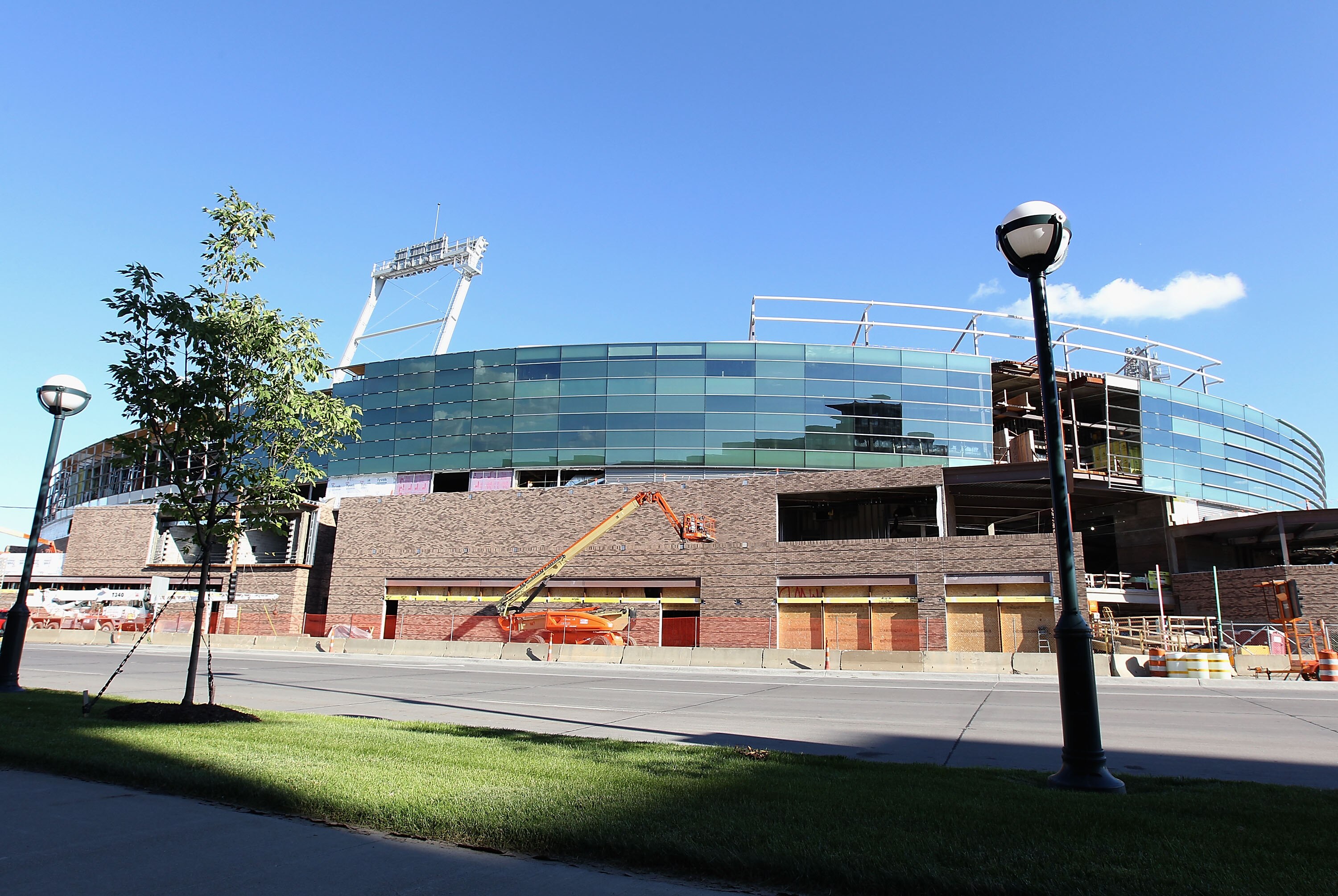 OMAHA, NE - JUNE 27:  Construction continues on TD Ameritrade Park, as the new host stadium for the men's 2011 NCAA College World Series on June 27, 2010 in Omaha, Nebraska. Rosenblatt Stadium is preparing to host it's final series beginning tomorrow.  (P
