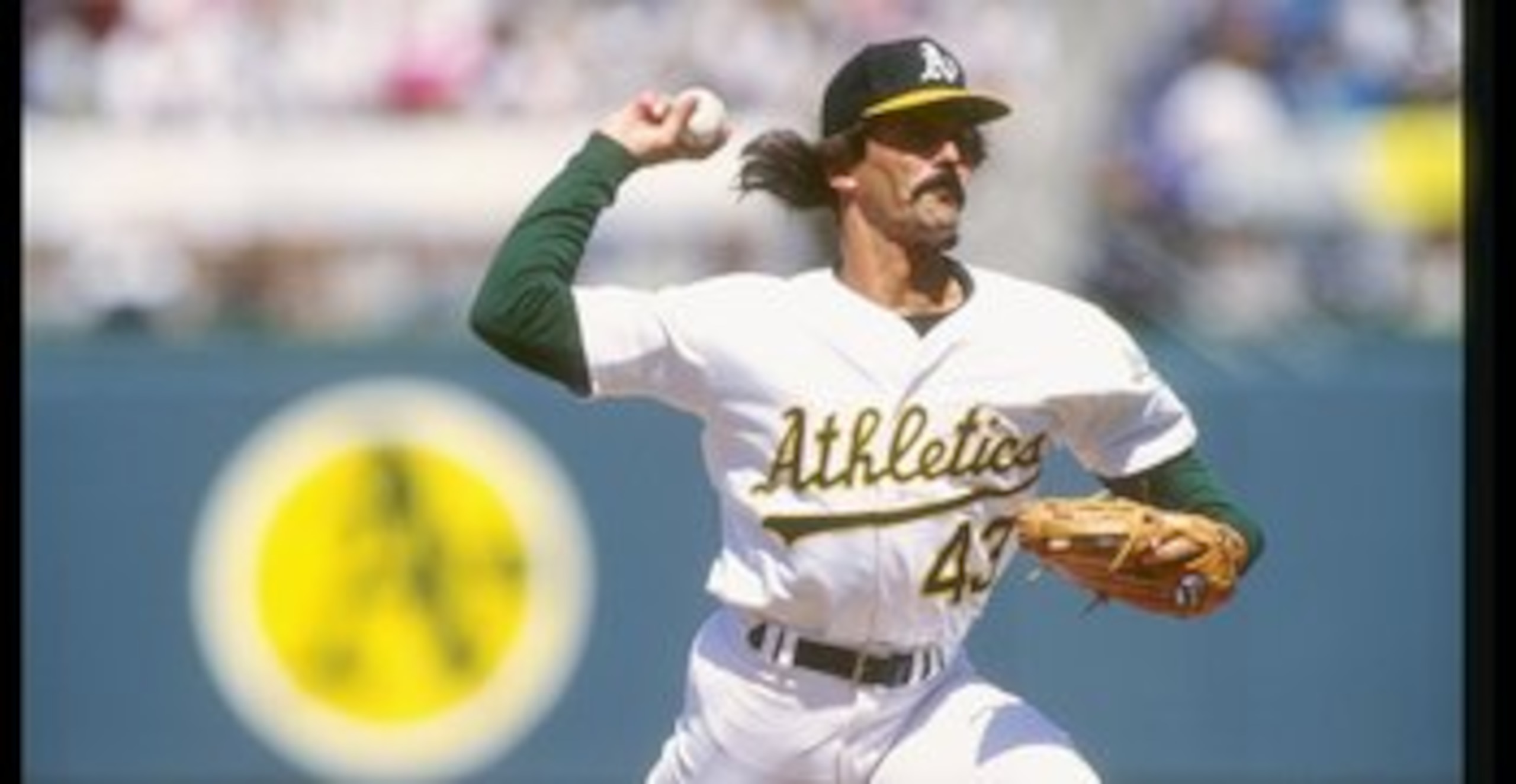 25 Jul 1992:  Pitcher Dennis Eckersley of the Oakland Athletics prepares to throw the ball during a game against the Minnesota Twins. Mandatory Credit: Otto Greule  /Allsport