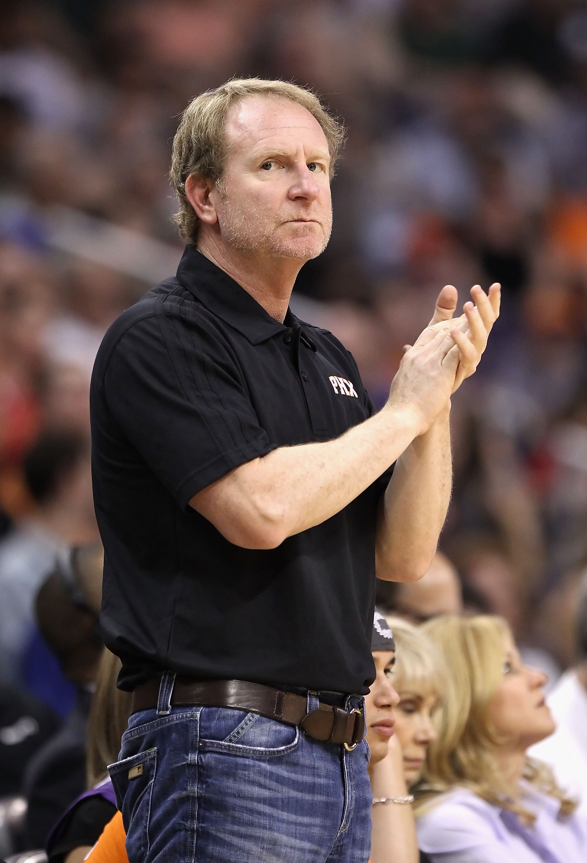 PHOENIX, AZ - MARCH 13:  Owner Robert Sarver of the Phoenix Suns reacts during the NBA game against the Orlando Magic at US Airways Center on March 13, 2011 in Phoenix, Arizona. The Magic defeated the Suns 111-88.  NOTE TO USER: User expressly acknowledge