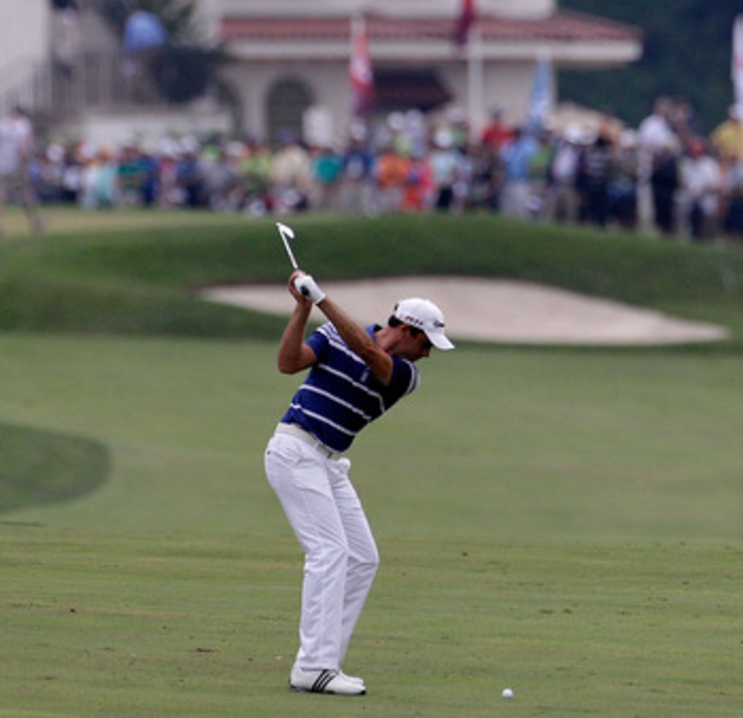 BETHESDA, MD - JUNE 16:  Alexandre Rocha of Brazil hits a shot on the ninth hole during the first round of the 111th U.S. Open at Congressional Country Club on June 16, 2011 in Bethesda, Maryland.  (Photo by Rob Carr/Getty Images)