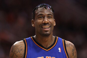 PHOENIX, AZ - JANUARY 07:  Amar'e Stoudemire #1 of the New York Knicks during the NBA game against the Phoenix Suns at US Airways Center on January 7, 2011 in Phoenix, Arizona.  NOTE TO USER: User expressly acknowledges and agrees that, by downloading and