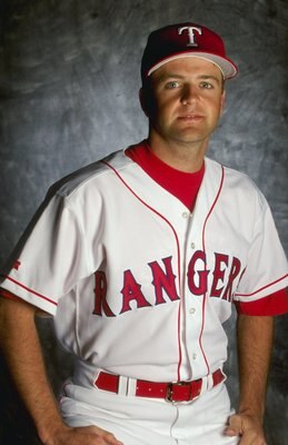 2 Mar 1999:  Pitcher Jonathan Johnson #50 of the Texas Rangers poses for a studio portrait on Photo Day during Spring Training at the Charlotte Stadium in Port Charlotte, Florida. Mandatory Credit: Scott Halleran  /Allsport