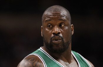 PHOENIX, AZ - JANUARY 28:  Shaquille O'Neal #36 of the Boston Celtics during the NBA game against the Phoenix Suns at US Airways Center on January 28, 2011 in Phoenix, Arizona.  The Suns defeated the Celtics 88-71.  NOTE TO USER: User expressly acknowledg