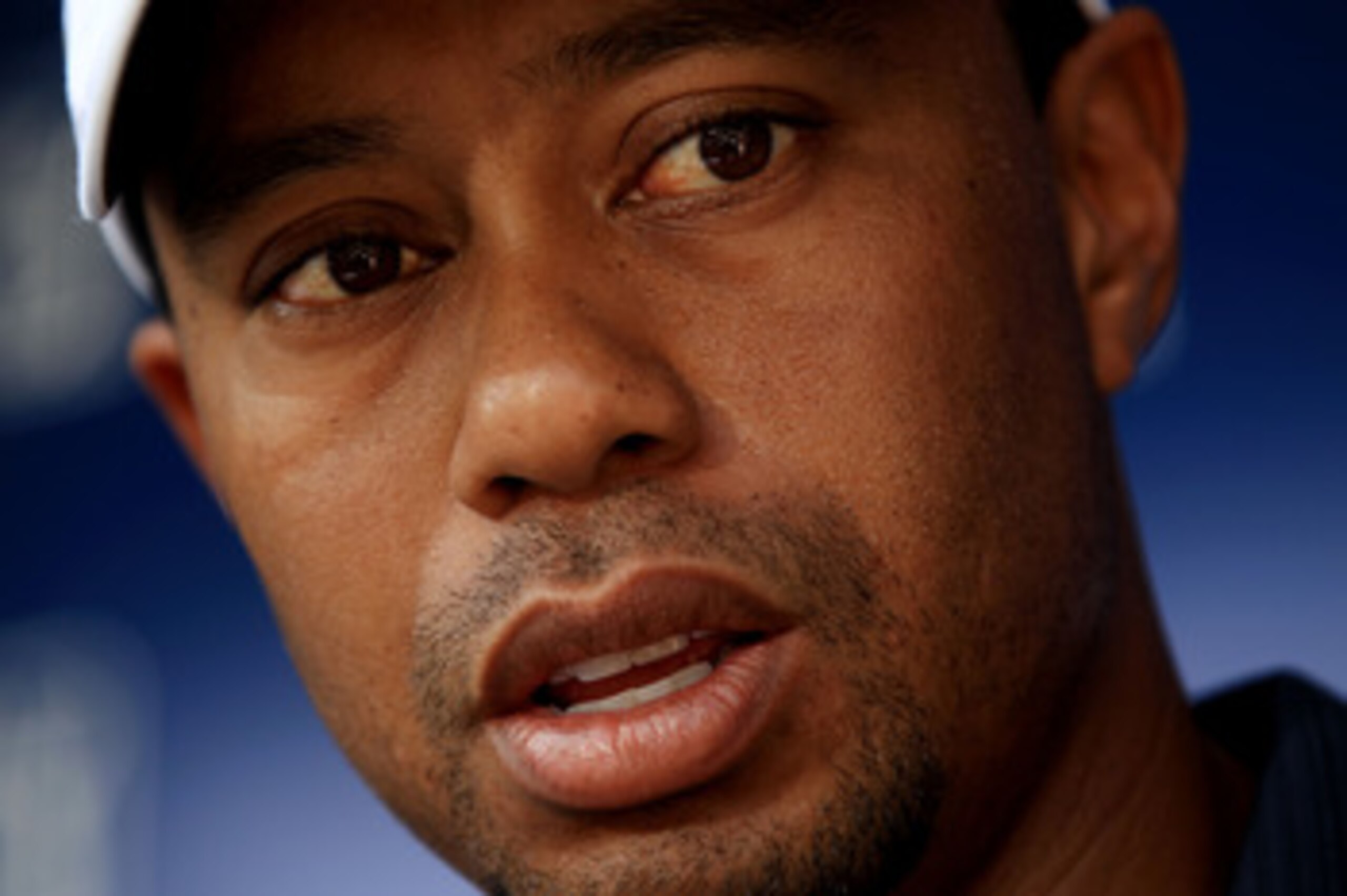 PONTE VEDRA BEACH, FL - MAY 12:  Tiger Woods addresses the media after withdrawing on the ninth hole during the first round of THE PLAYERS Championship held at THE PLAYERS Stadium course at TPC Sawgrass on May 12, 2011 in Ponte Vedra Beach, Florida. Woods