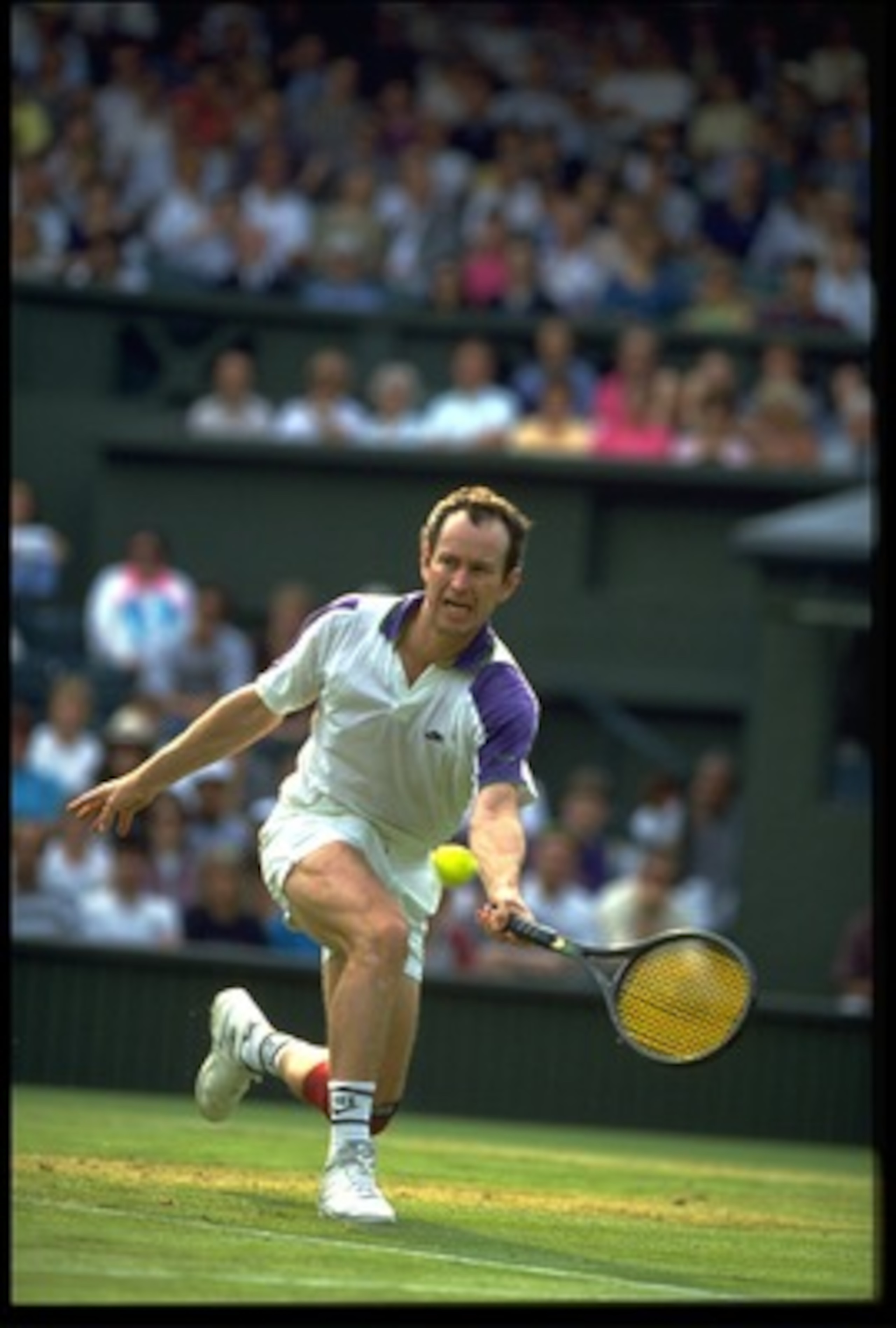 25 JUN 1992:  JOHN MCENROE OF THE UNITED STATES IN ACTION AT THE 1992 WIMBLEDON CHAMPIONSHIPS.