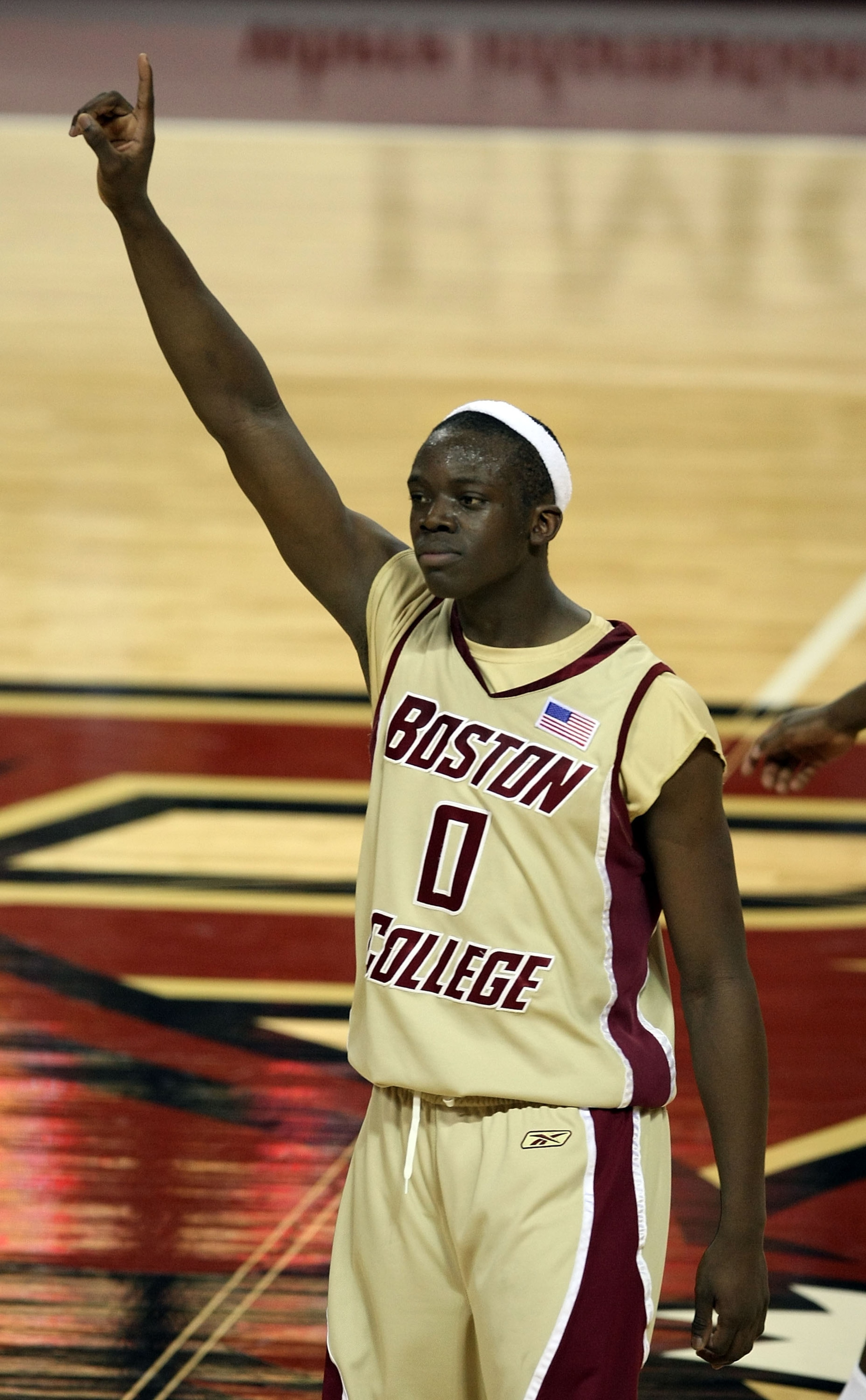 CHESTNUT HILL, MA - FEBRUARY 15: Reggie Jackson #0 of the Boston College Eagles celebrates late in the second half after the Eagles took the lead against the Duke Blue Devils on February 15, 2009 at Conte Forum in Chestnut Hill, Massachusetts. Boston Col CHESTNUT HILL, MA - FEBRUARY 15: Reggie Jackson #0 of the Boston College Eagles celebrates late in the second half after the Eagles took the lead against the Duke Blue Devils on February 15, 2009 at Conte Forum in Chestnut Hill, Massachusetts. Boston Col