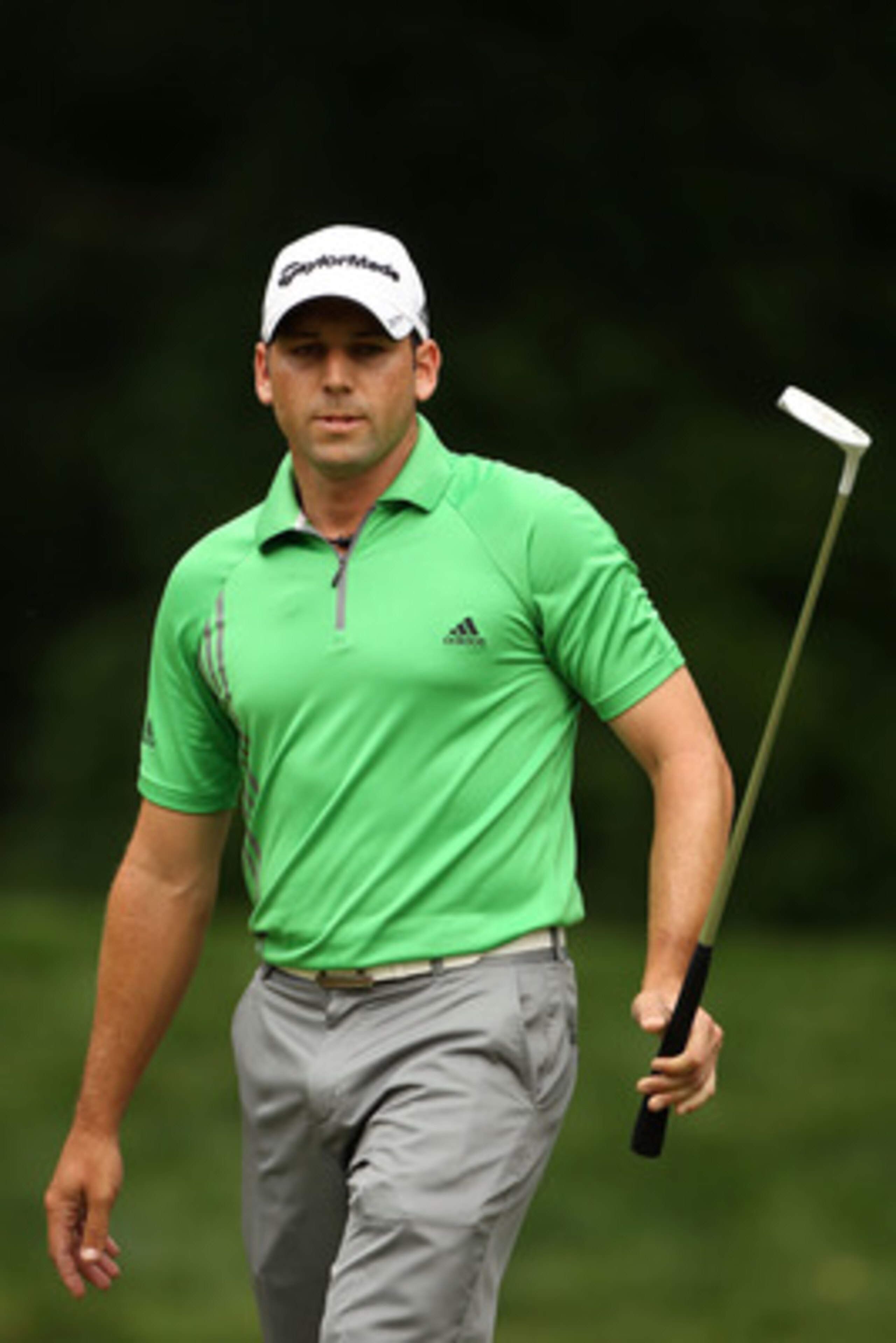 BETHESDA, MD - JUNE 16:  Sergio Garcia of Spain watches a putt on the 13th green during the first round of the 111th U.S. Open at Congressional Country Club on June 16, 2011 in Bethesda, Maryland.  (Photo by Andrew Redington/Getty Images)