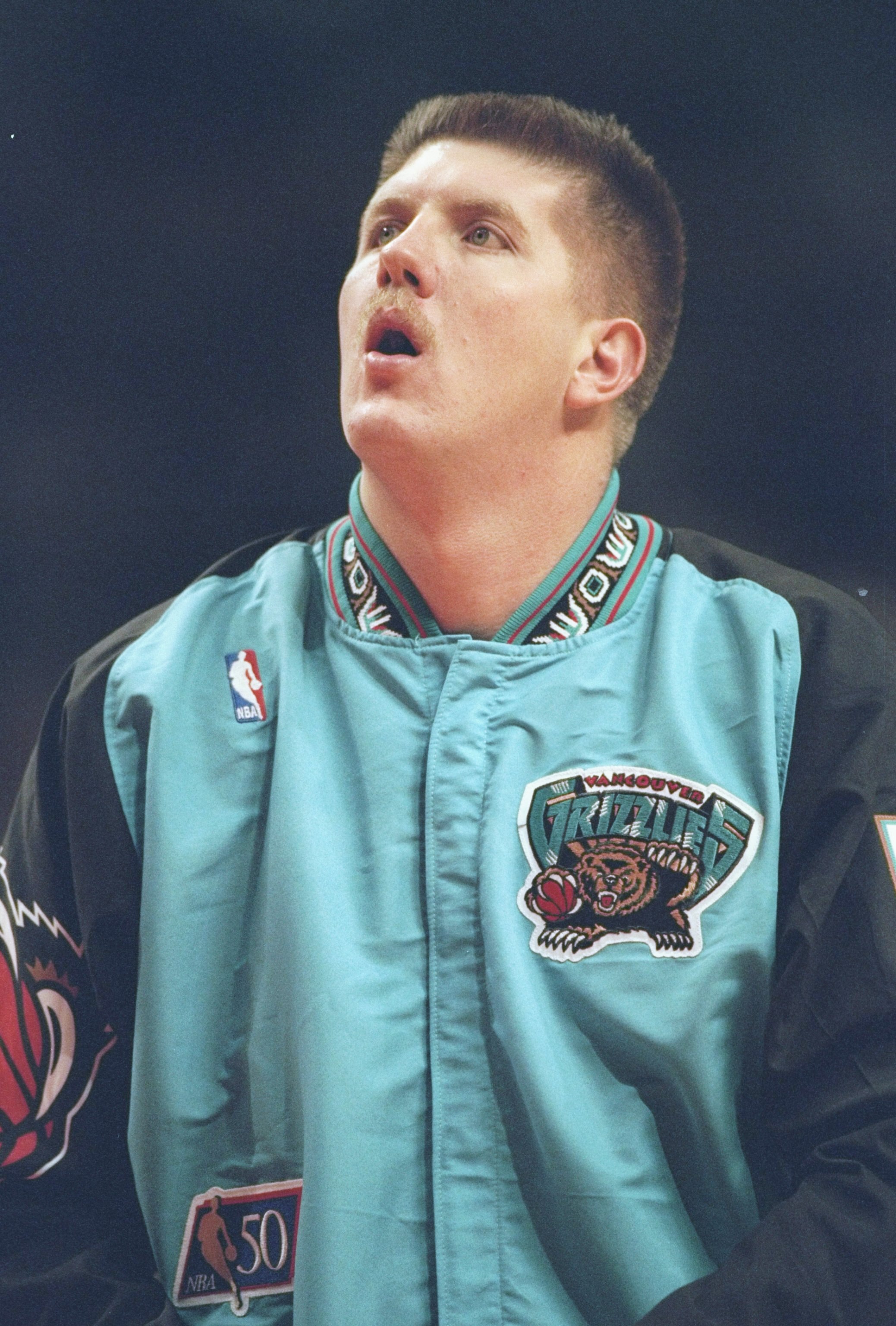 5 Nov 1996: Center Bryant Reeves of the Vancouver Grizzlies looks on during a game against the Chicago Bulls at the United Center in Chicago, Illinois. The Bulls won the game 96-73.