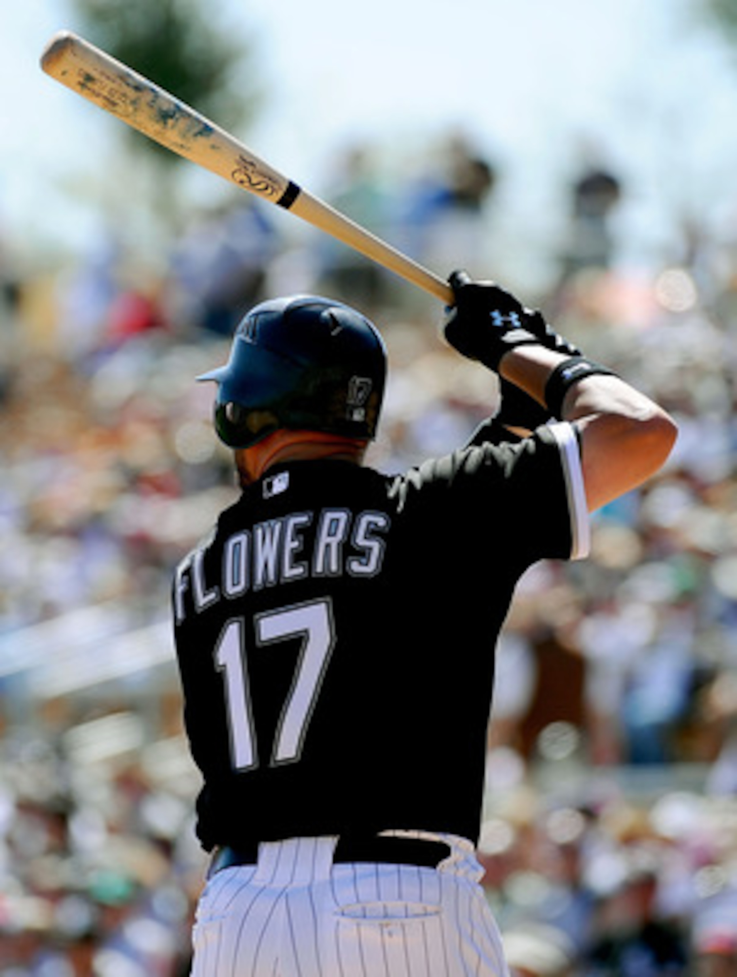 GLENDALE, AZ - MARCH 11: Tyler Flowers #17 of the Chicago White Sox during the spring training baseball game against Chicago Cubs at Camelback Ranch on March 11, 2011 in Glendale, Arizona. (Photo by Kevork Djansezian/Getty Images) GLENDALE, AZ - MARCH 11: Tyler Flowers #17 of the Chicago White Sox during the spring training baseball game against Chicago Cubs at Camelback Ranch on March 11, 2011 in Glendale, Arizona. (Photo by Kevork Djansezian/Getty Images)