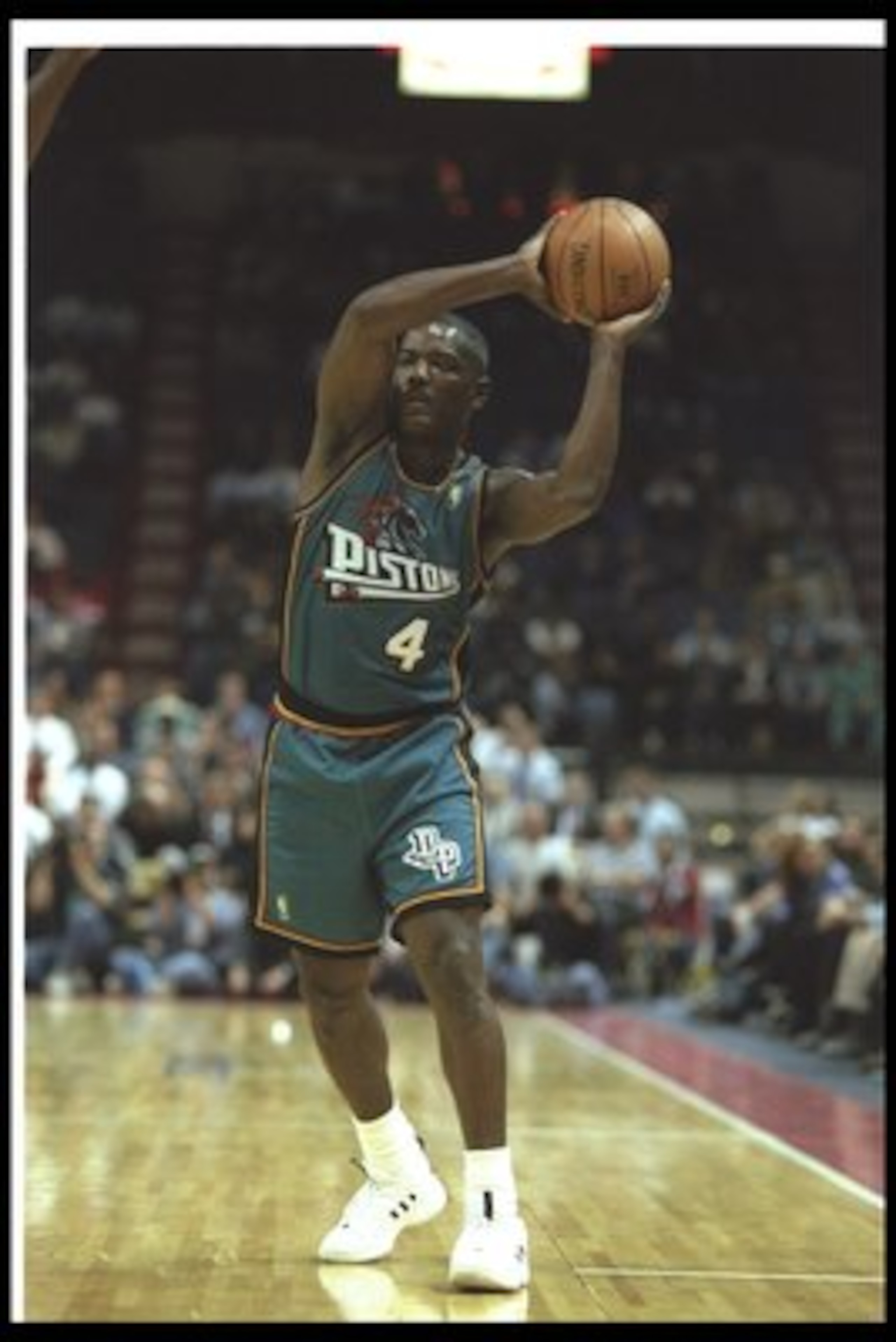 12 Nov 1996: Guard Joe Dumars of the Detroit Pistons looks to pass the ball during a game against the Washington Bullets at the USAir Arena in Landover, Maryland. The Pistons won the game, 92-79. 12 Nov 1996: Guard Joe Dumars of the Detroit Pistons looks to pass the ball during a game against the Washington Bullets at the USAir Arena in Landover, Maryland. The Pistons won the game, 92-79.
