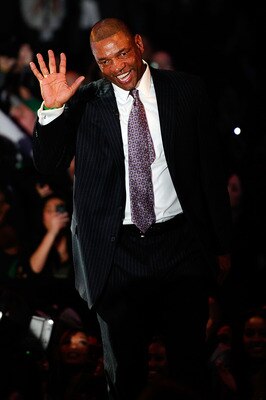 LOS ANGELES, CA - FEBRUARY 20:  Head coach Doc Rivers of the Boston Celtics and the Eastern Conference is introduced before the 2011 NBA All-Star Game at Staples Center on February 20, 2011 in Los Angeles, California. NOTE TO USER: User expressly acknowle
