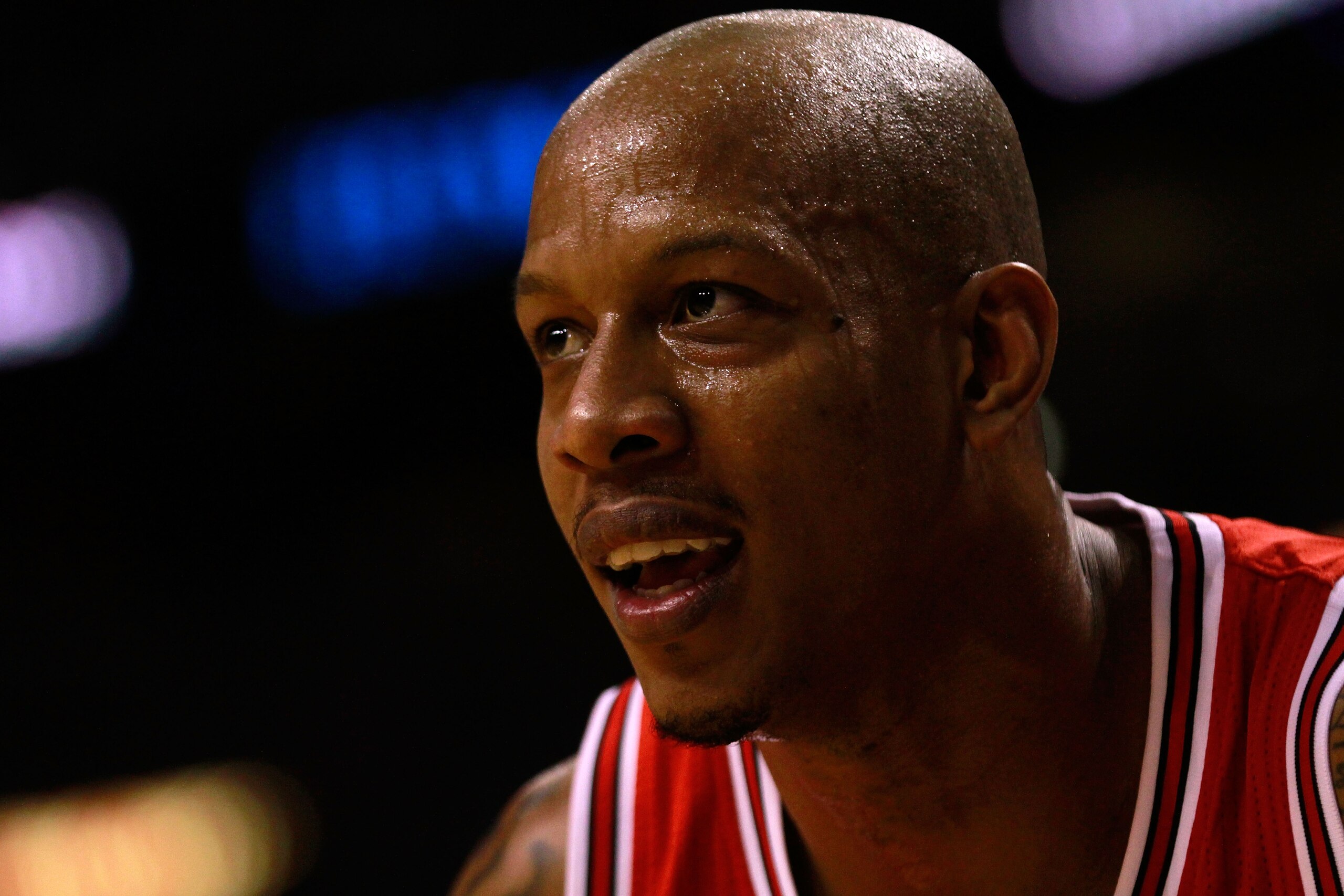 MIAMI, FL - MAY 24:  Keith Bogans #6 of the Chicago Bulls looks on against the Miami Heat in Game Four of the Eastern Conference Finals during the 2011 NBA Playoffs on May 24, 2011 at American Airlines Arena in Miami, Florida. The Heat won 101-93 in overt