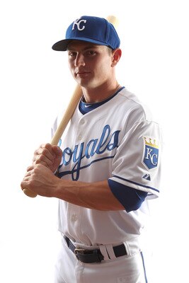 SURPRISE, AZ - FEBRUARY 23:  Johnny Giavotella #73 of the Kansas City Royals poses for a portrait on February 23, 2011 at Suprise Stadium in Surprise, Arizona..  (Photo by Jonathan Ferrey/Getty Images)
