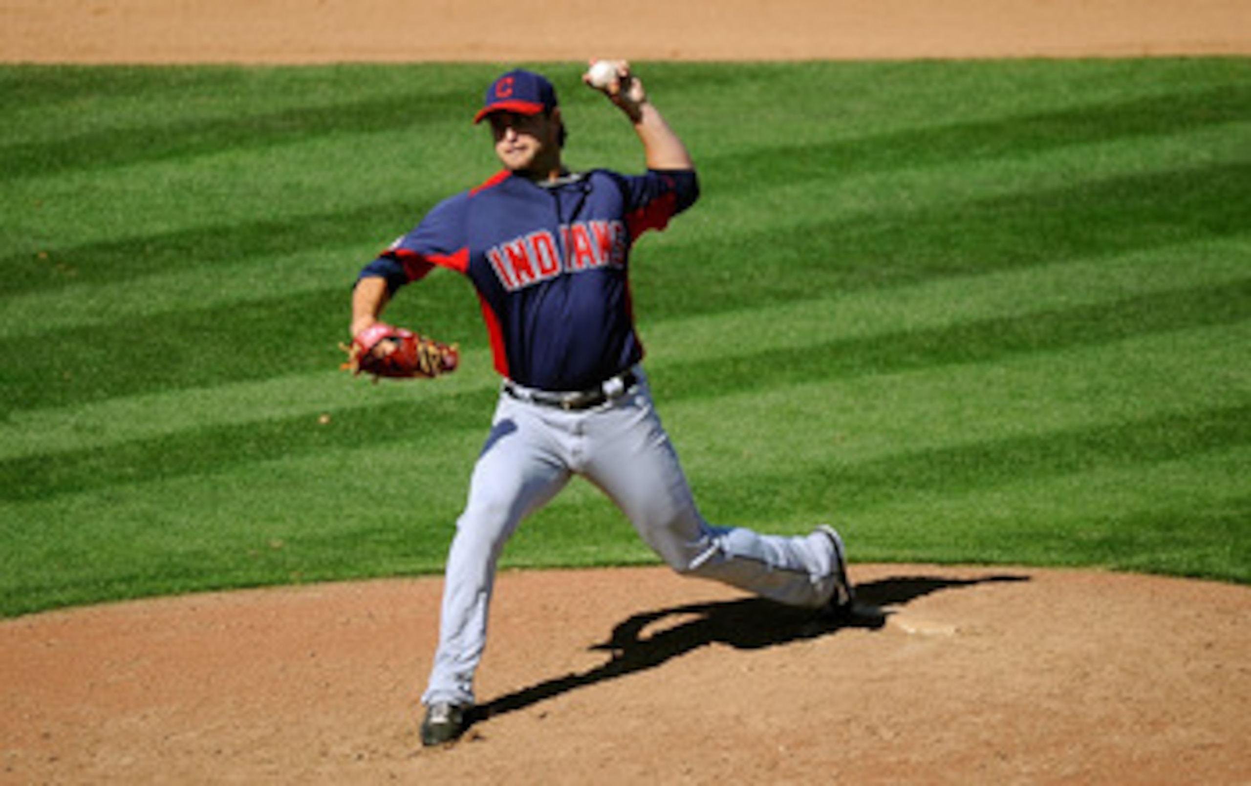 PEORIA, AZ - MARCH 13: Pitcher David Huff #31 of the Cleveland Indians throws a pitch against the San Diego Padres during the spring training baseball game at Peoria Stadium on March 13, 2011 in Peoria, Arizona. (Photo by Kevork Djansezian/Getty Images) PEORIA, AZ - MARCH 13: Pitcher David Huff #31 of the Cleveland Indians throws a pitch against the San Diego Padres during the spring training baseball game at Peoria Stadium on March 13, 2011 in Peoria, Arizona. (Photo by Kevork Djansezian/Getty Images)