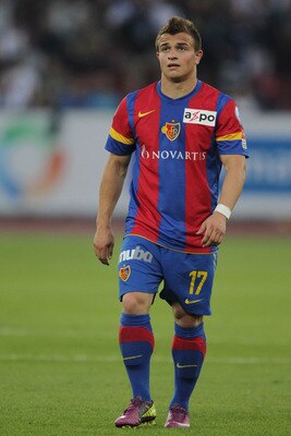 ZURICH, SWITZERLAND - MAY 11:  Xherdan Shaqiri of FC Basel 1893 in looks on during the Swiss Super League match between FC Zurich and FC Basel 1893 at Letzigrund Stadium on May 11, 2011 in Zurich, Switzerland. (Photo by Sebastian Derungs/EuroFootball/Gett