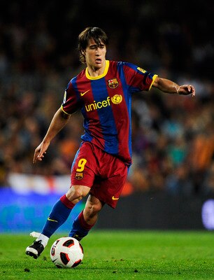 BARCELONA, SPAIN - MAY 15:  Bojan Krkic of FC Barcelona runs with the ball during the La Liga match between Barcelona and Deportivo La Coruna at Camp Nou Stadium on May 15, 2011 in Barcelona, Spain.  (Photo by David Ramos/Getty Images)